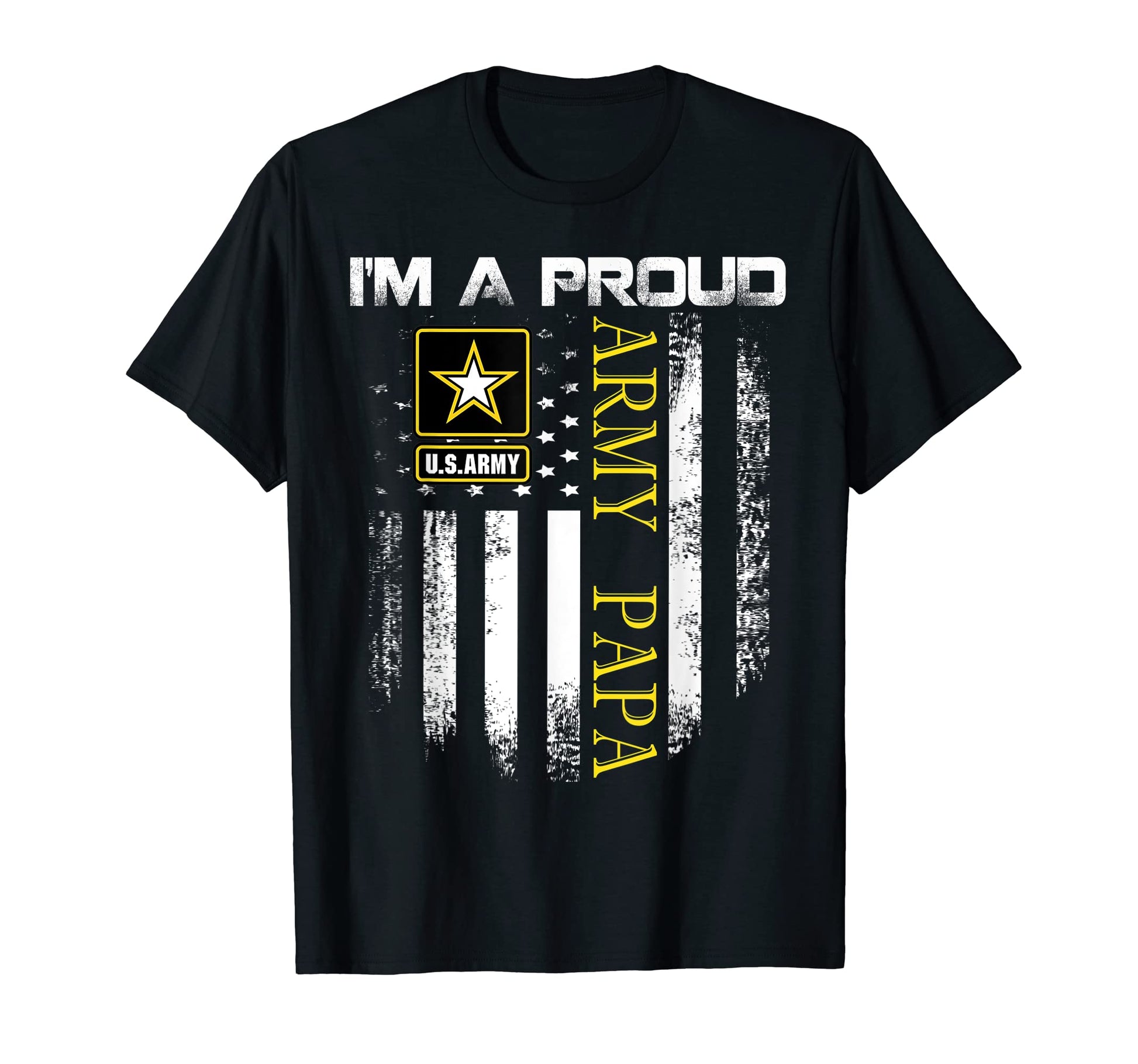 Im Proud Army Papa American Flag Gift T-Shirt - Trendy Graphic for Adults - T-Shirt, Sweatshirt, Hoodie
