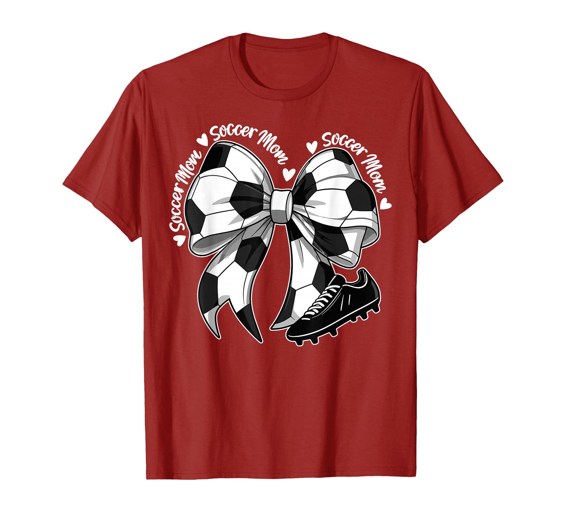 Soccer Mom Mama Coquette Bows Game Day T-Shirt - Custom Art Print Unisex - T-Shirt, Sweatshirt, Hoodie