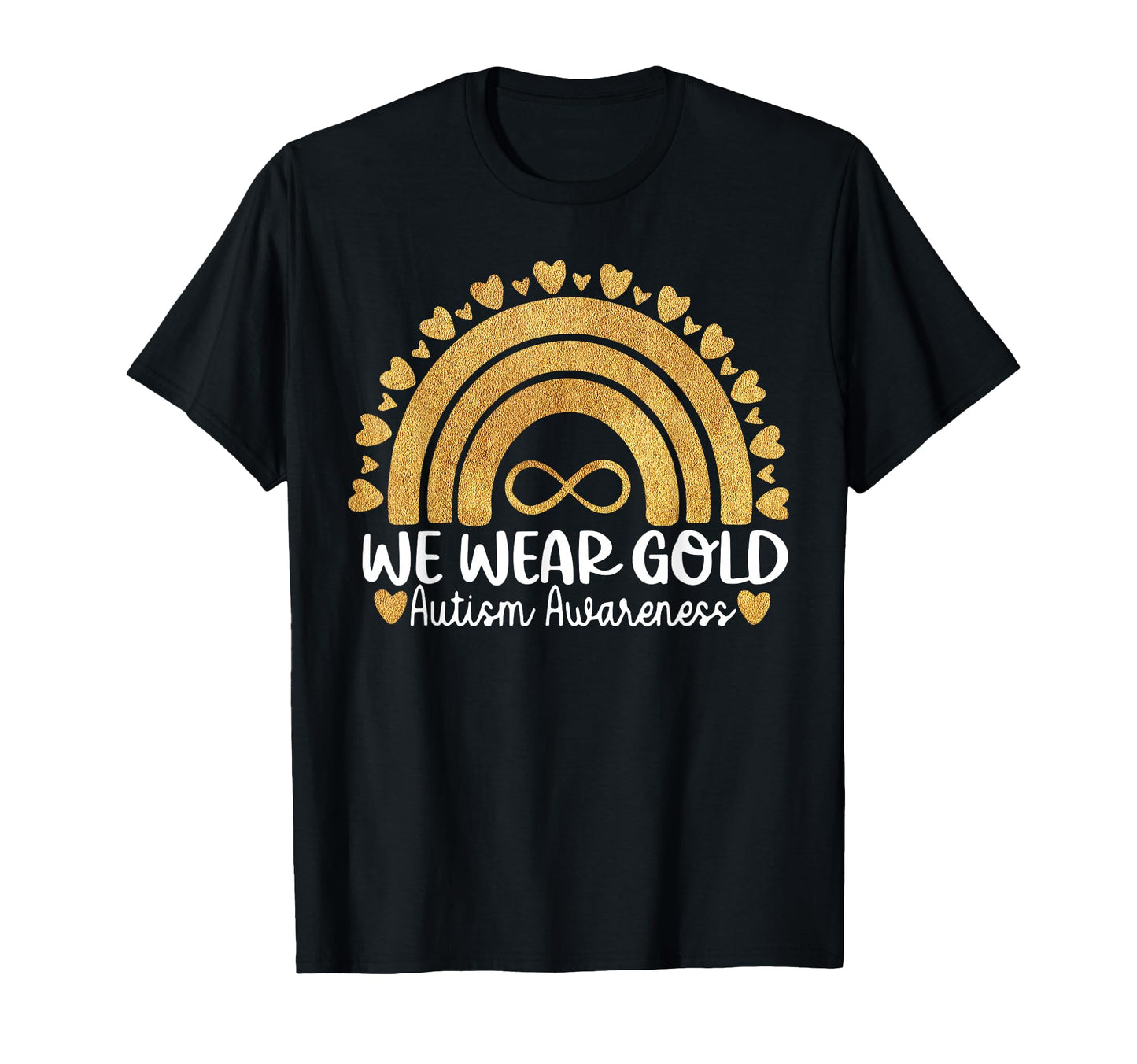 We Wear Gold Autism Awareness T-Shirt - Casual Everyday Wear for Adults - T-Shirt, Sweatshirt, Hoodie