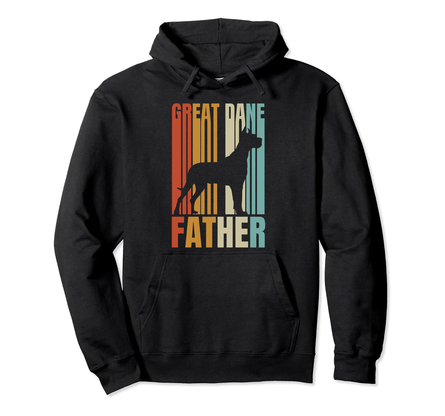 Great Dane Father Dog Dad Hoodie - Custom Art Print for Adults - T-Shirt, Sweatshirt, Hoodie