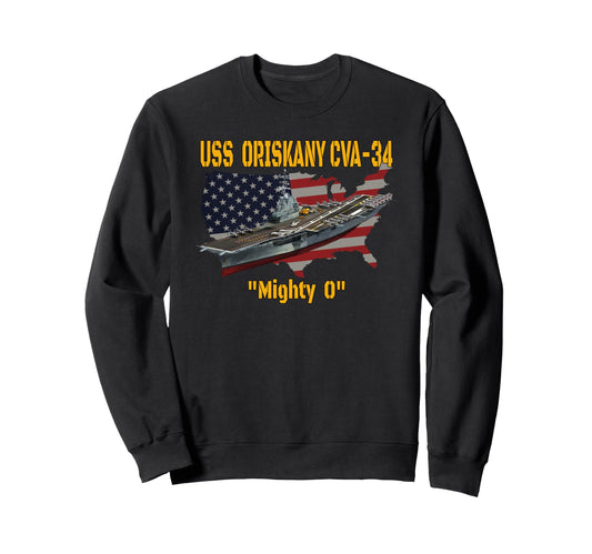 Aircraft Carrier Uss Oriskany Cva Sweatshirt - Minimalist Print for Adults - T-Shirt, Sweatshirt, Hoodie