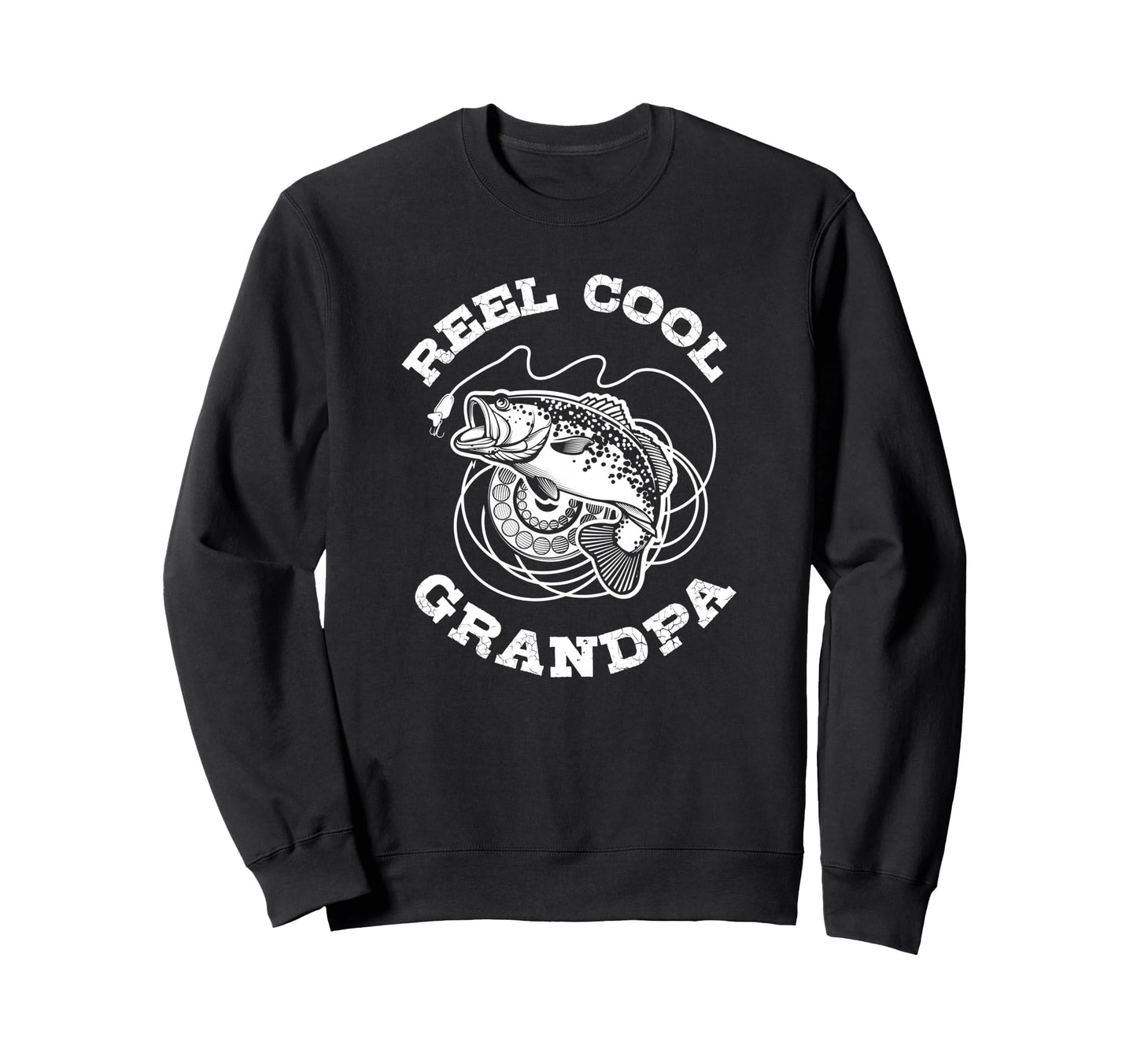 Fishing Fish Reel Grandpa Gift Sweatshirt - Minimalist Print for Adults - T-Shirt, Sweatshirt, Hoodie