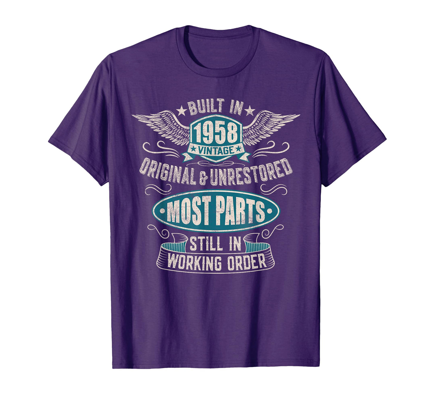 Birthday Born 1958 Built 50S T-Shirt - Minimalist Print Men Women - T-Shirt, Sweatshirt, Hoodie