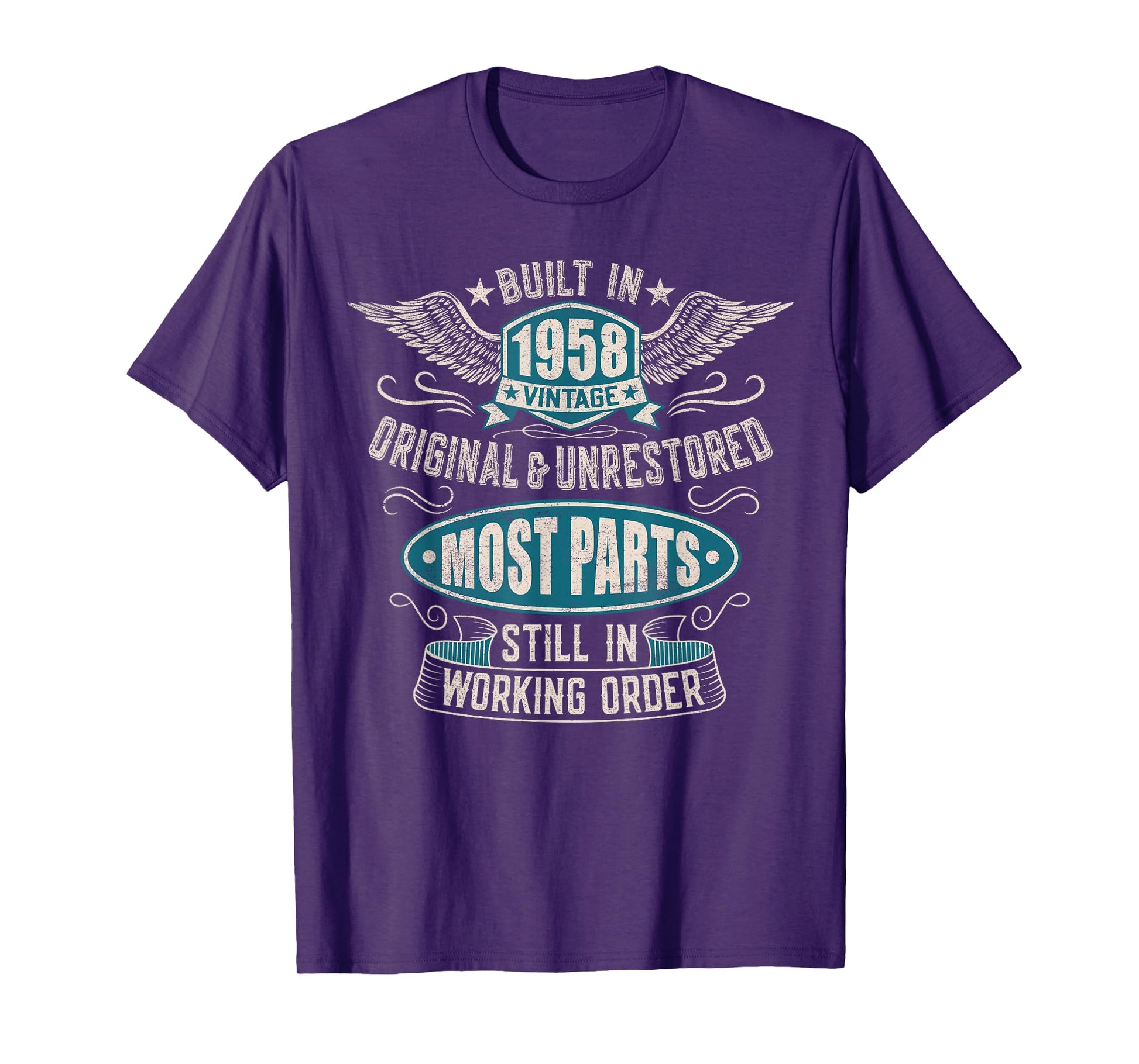 Birthday Born 1958 Built 50S T-Shirt - Minimalist Print Men Women - T-Shirt, Sweatshirt, Hoodie