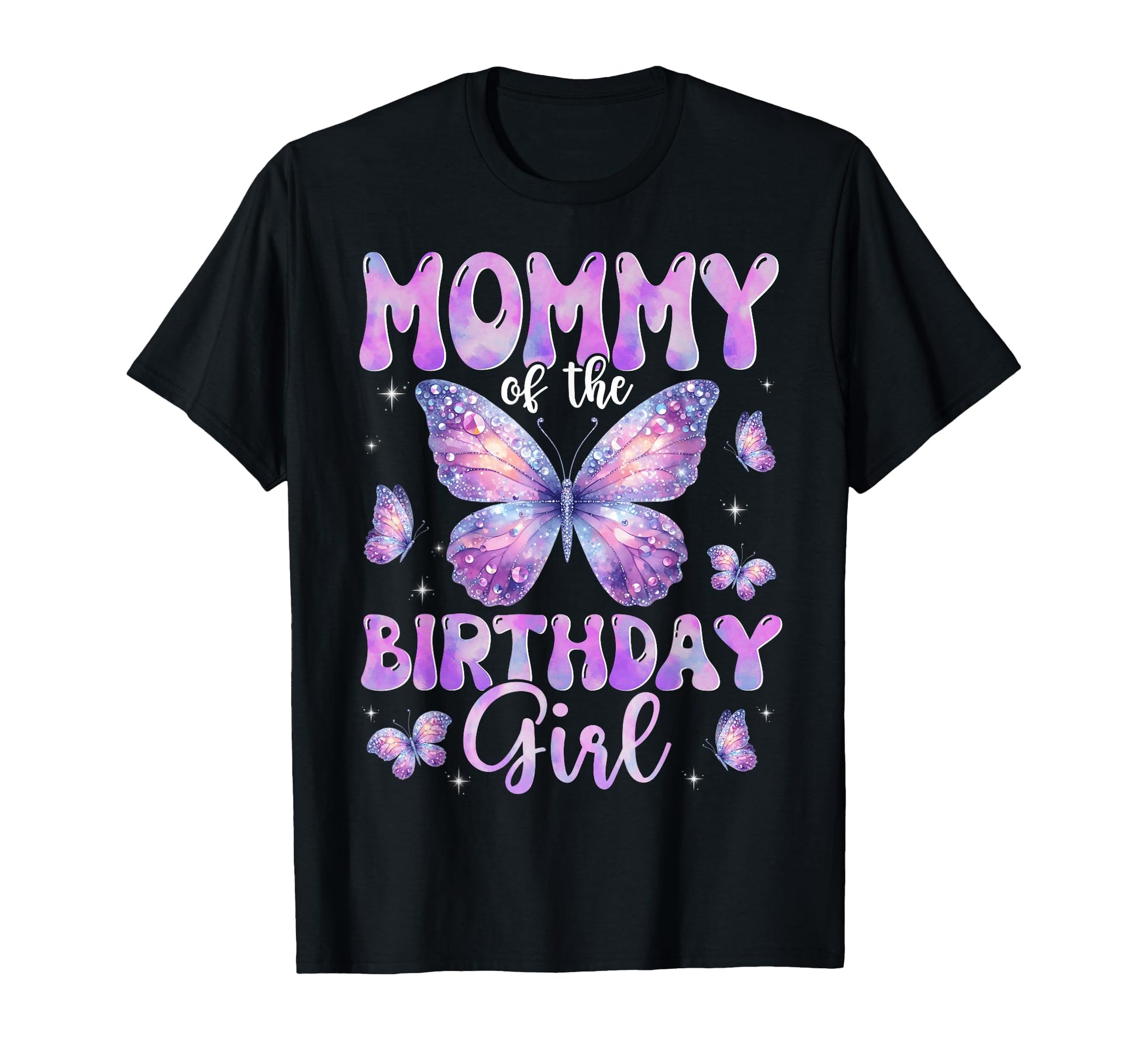 Mommy Birthday Butterfly Family Matching T-Shirt - Minimalist Print Unisex - T-Shirt, Sweatshirt, Hoodie