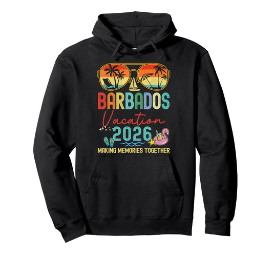 Barbados Vacation 2026 Memories Matching Hoodie - Unique Graphic Men Women - T-Shirt, Sweatshirt, Hoodie