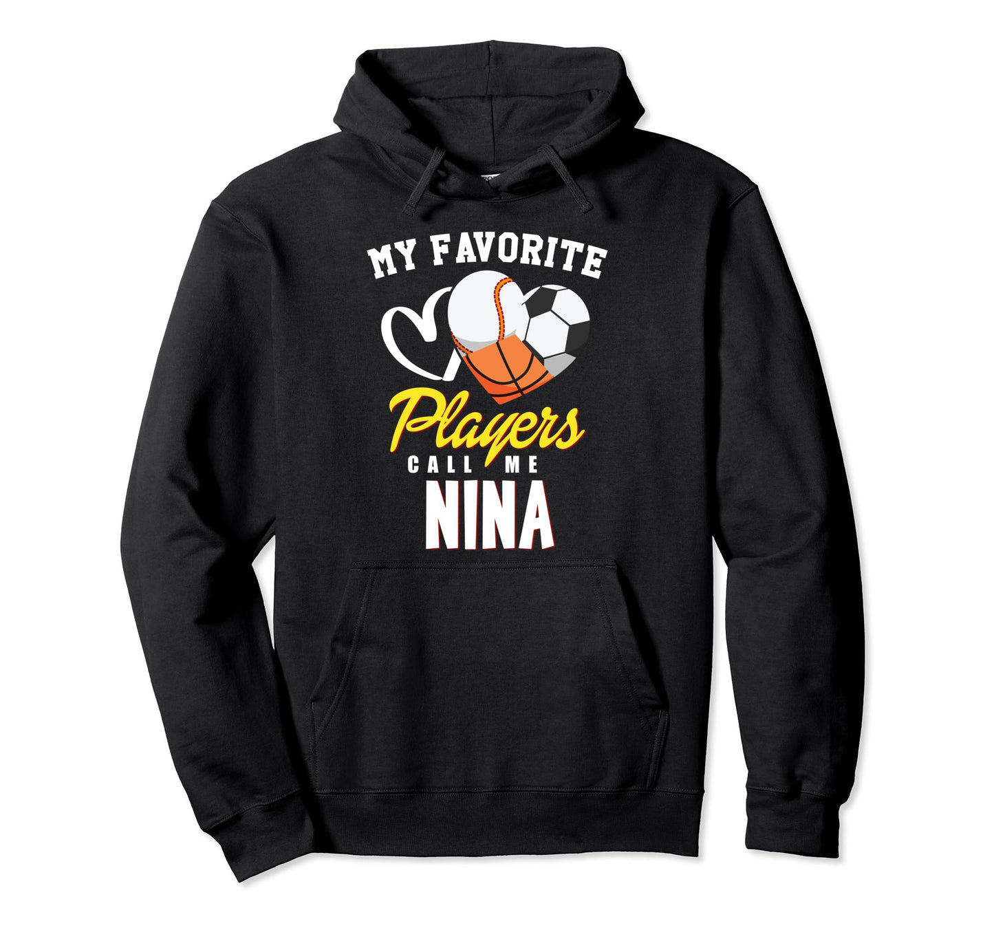 My Favorite Players Baseball Soccer Hoodie - Novelty Apparel for Adults - T-Shirt, Sweatshirt, Hoodie