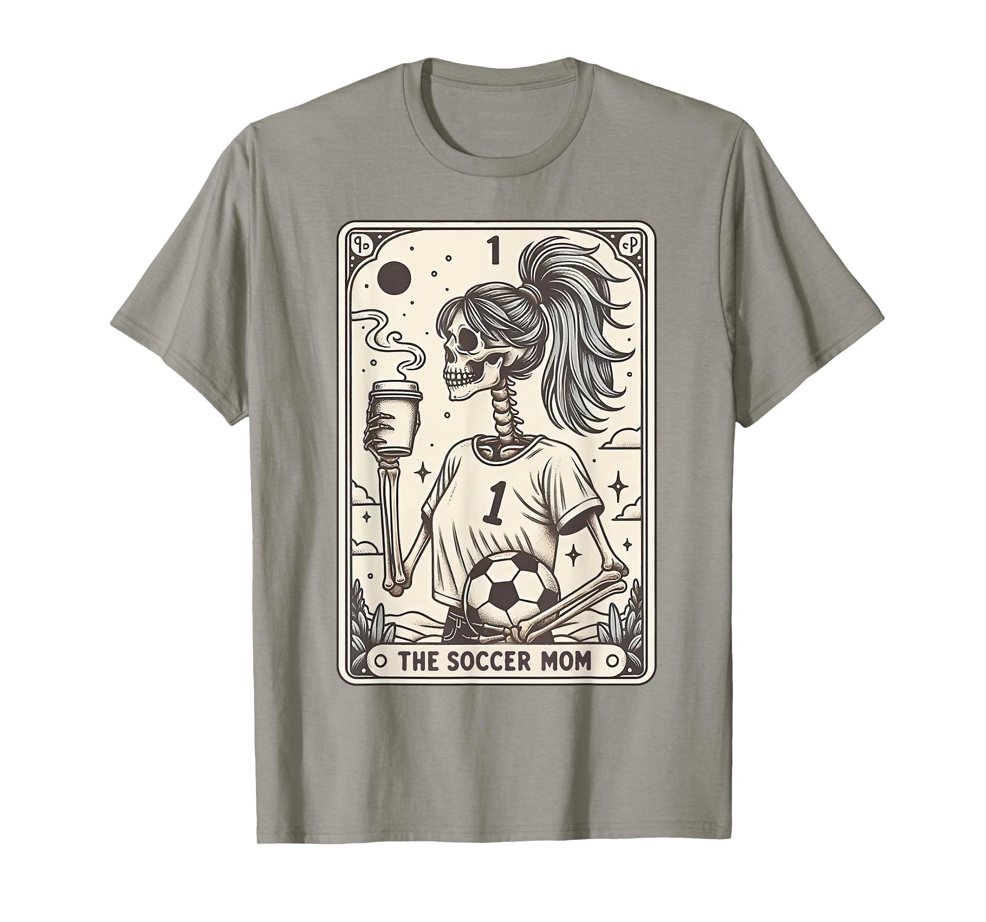 Funny Soccer Mom Skeleton Mom T-Shirt - Casual Everyday Wear for Adults - T-Shirt, Sweatshirt, Hoodie