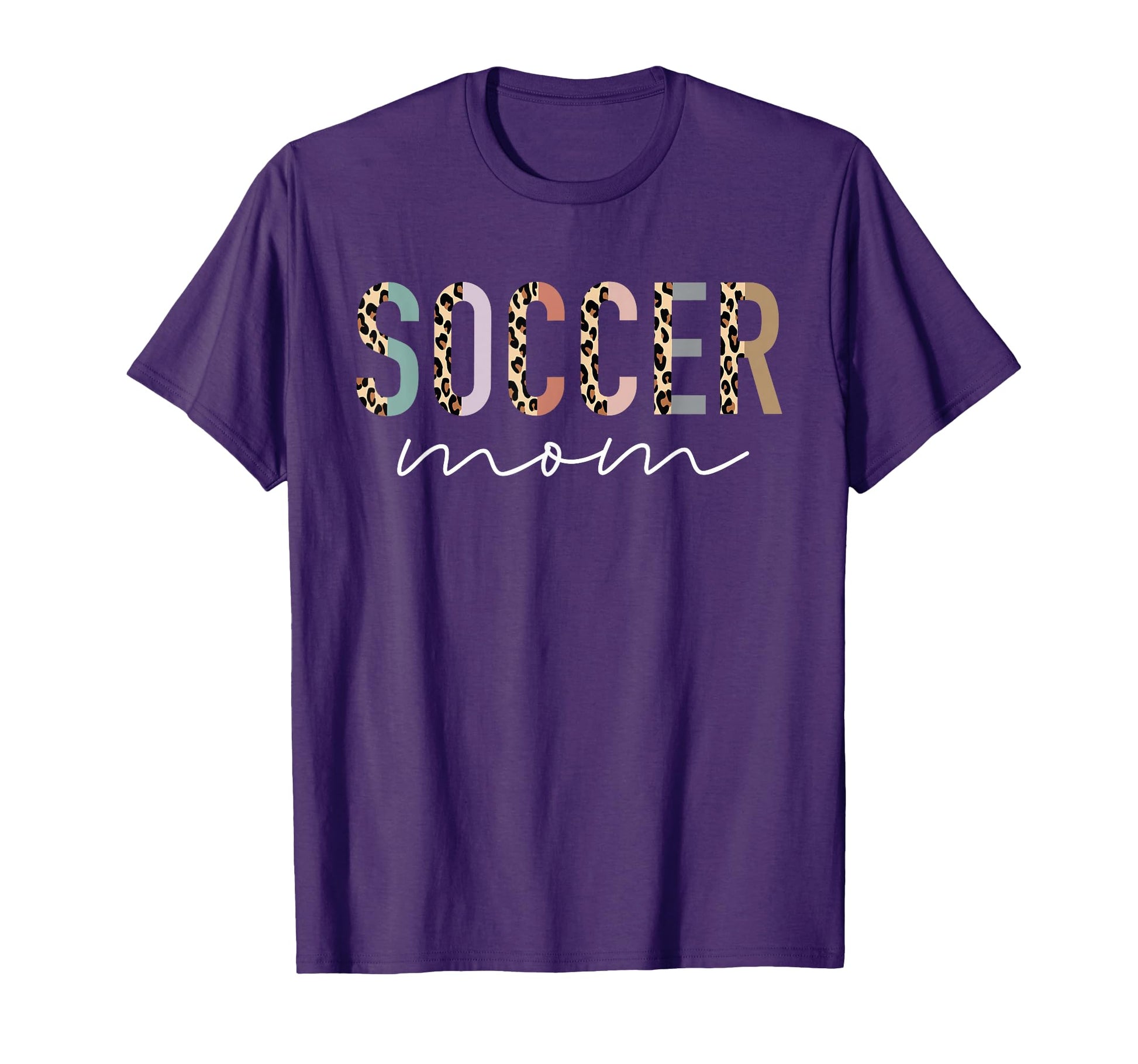 Soccer Mom Gifts Leopard Soccer Mama T-Shirt - Aesthetic Graphic Unisex - T-Shirt, Sweatshirt, Hoodie
