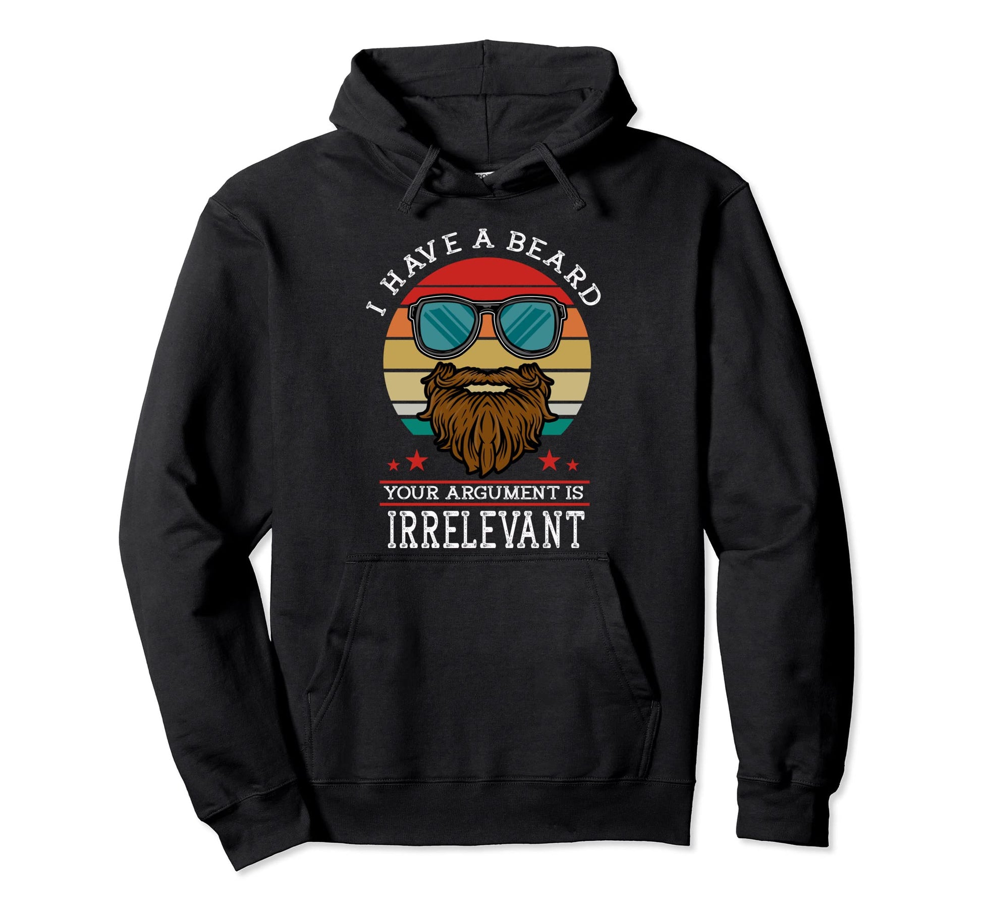 Funny Beard Gifts Rule Dad Manly Bearded Hoodie - Unique Graphic Men Women - T-Shirt, Sweatshirt, Hoodie