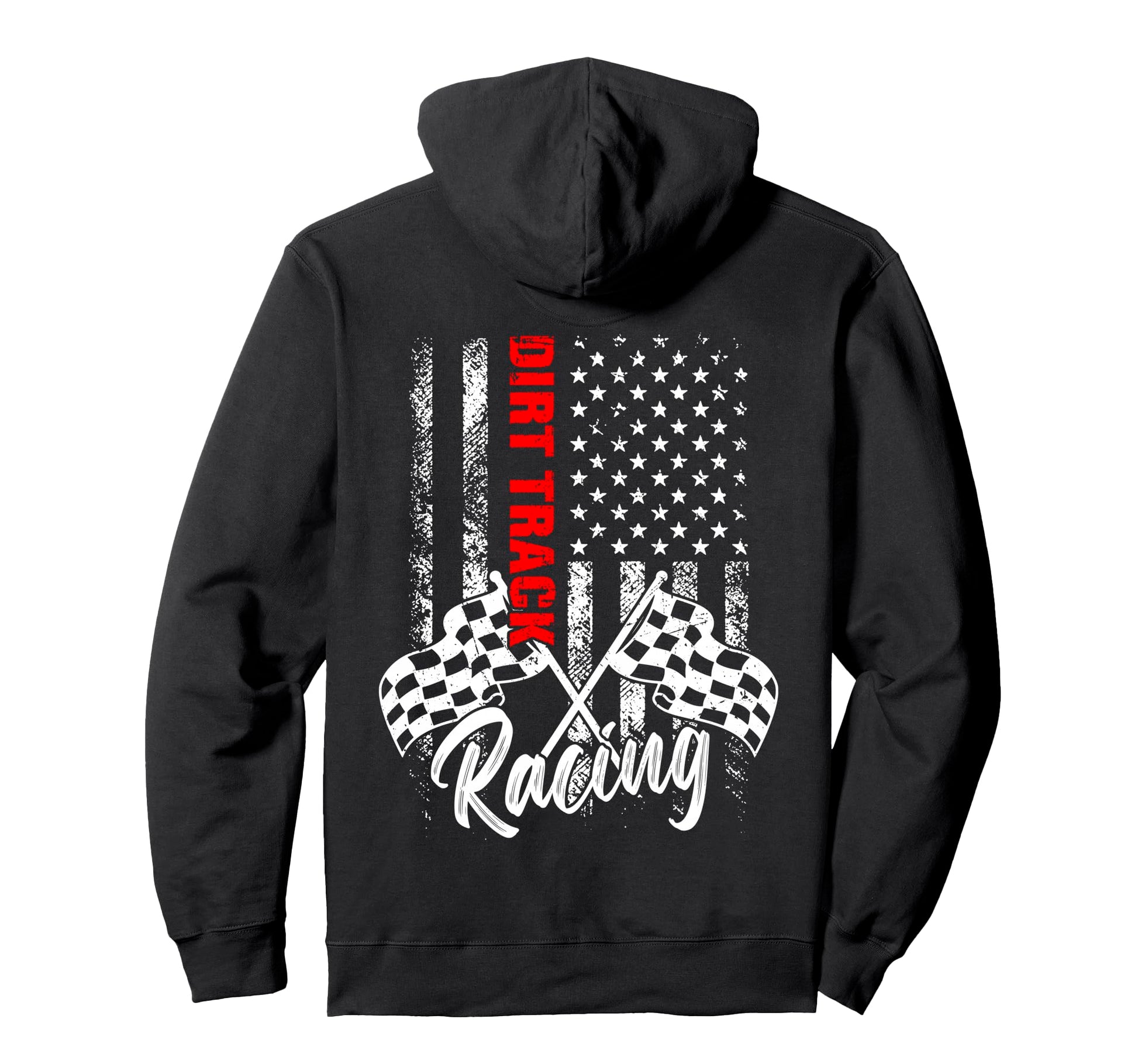 Dirt Track Racing Car Driver Biker Hoodie - Fun Novelty Design for Adults - T-Shirt, Sweatshirt, Hoodie