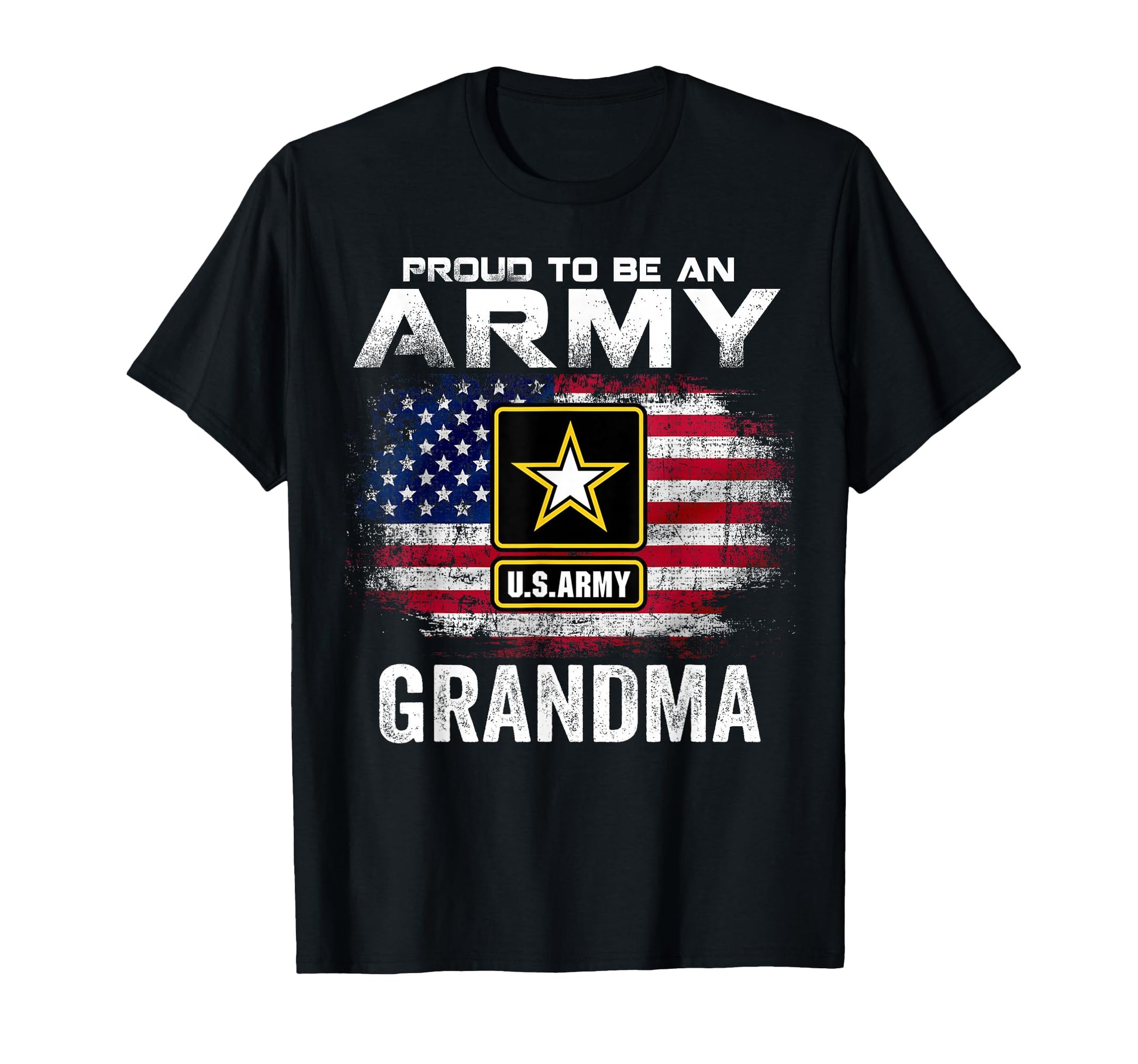 Proud To Be Army Grandma American Flag Gift T-Shirt - Graphic Print Unisex - T-Shirt, Sweatshirt, Hoodie