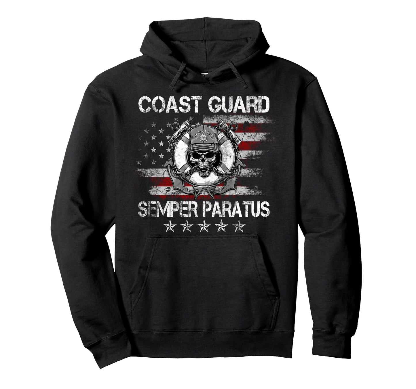 U S Coast Guard Semper Paratus Uscg Vetean Hoodie - Graphic Print Unisex - T-Shirt, Sweatshirt, Hoodie