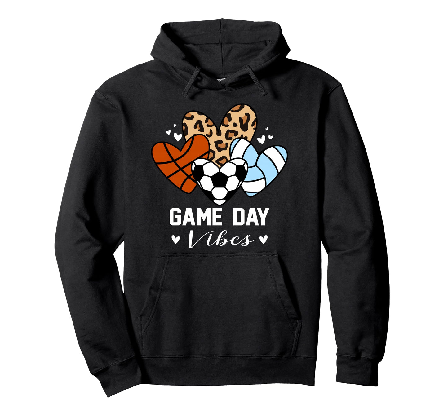 Game Day Vibes Funny Soccer Volleyball Hoodie - Trendy Graphic Unisex - T-Shirt, Sweatshirt, Hoodie