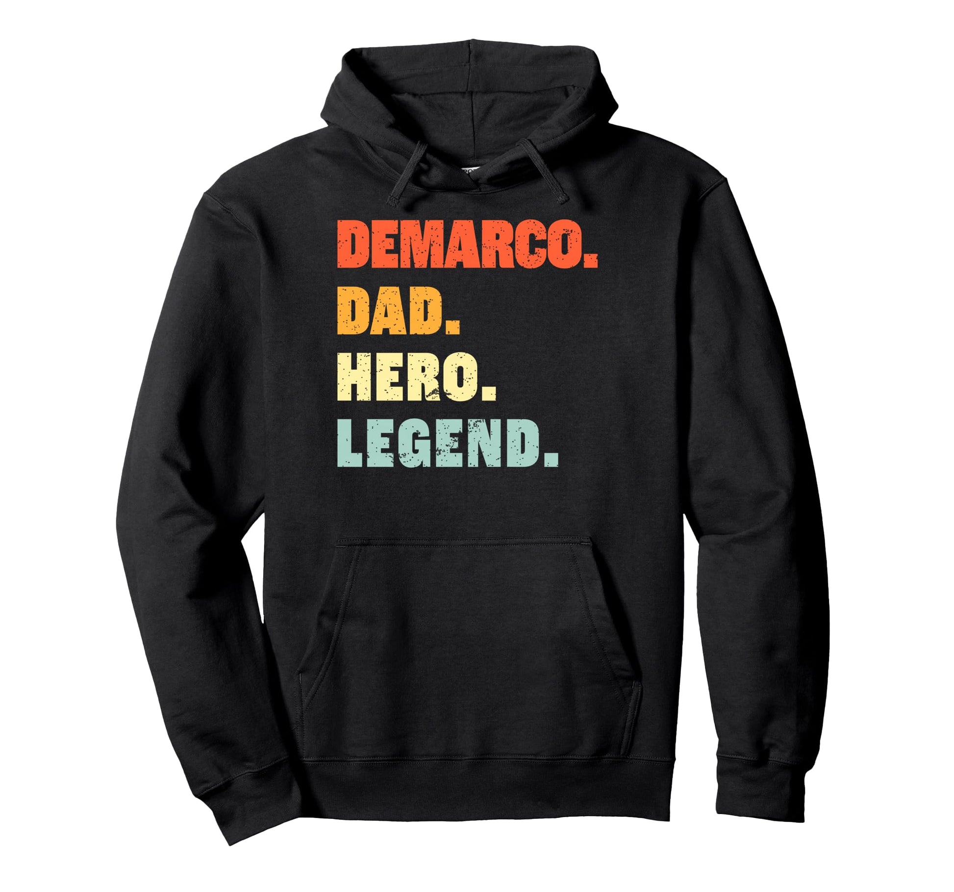 Demarco Dad Hero Legend Personalized Hoodie - Minimalist Print for Adults - T-Shirt, Sweatshirt, Hoodie