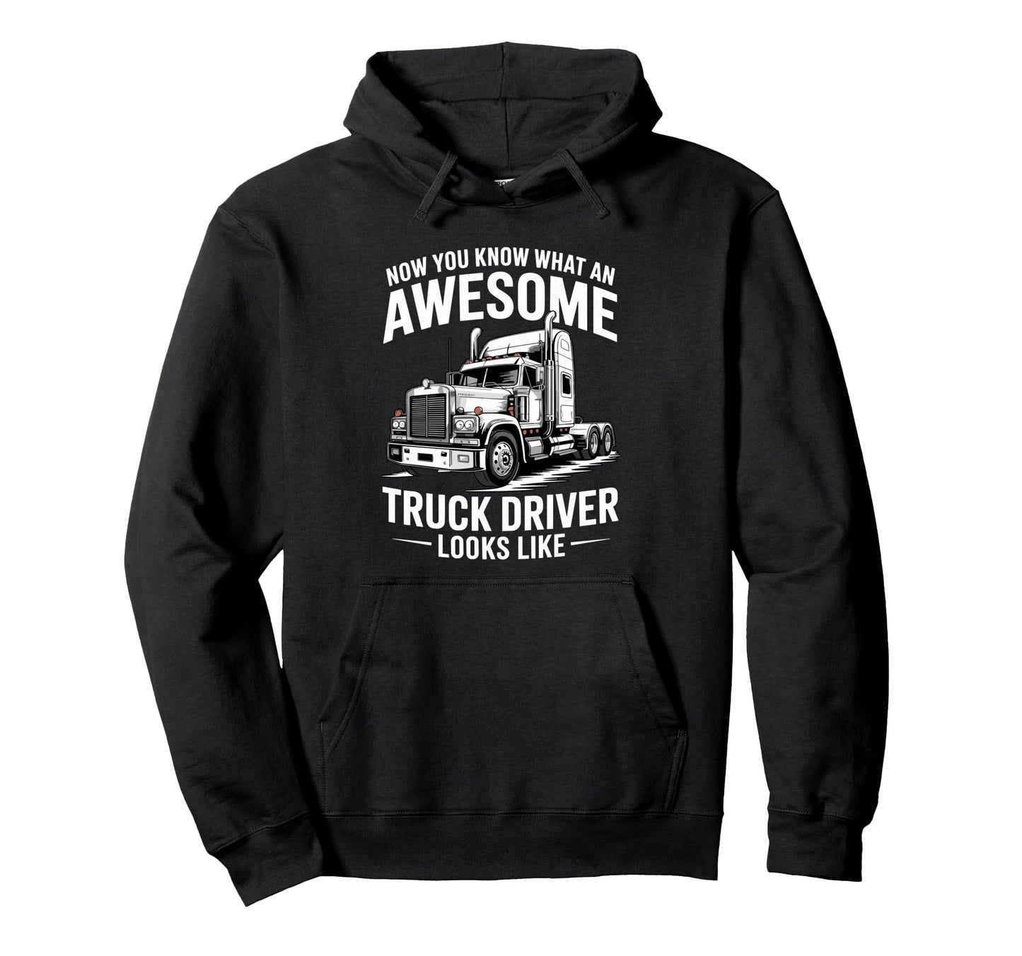 Best Truck Driver Art Dad Hoodie - Casual Everyday Wear for Adults - T-Shirt, Sweatshirt, Hoodie