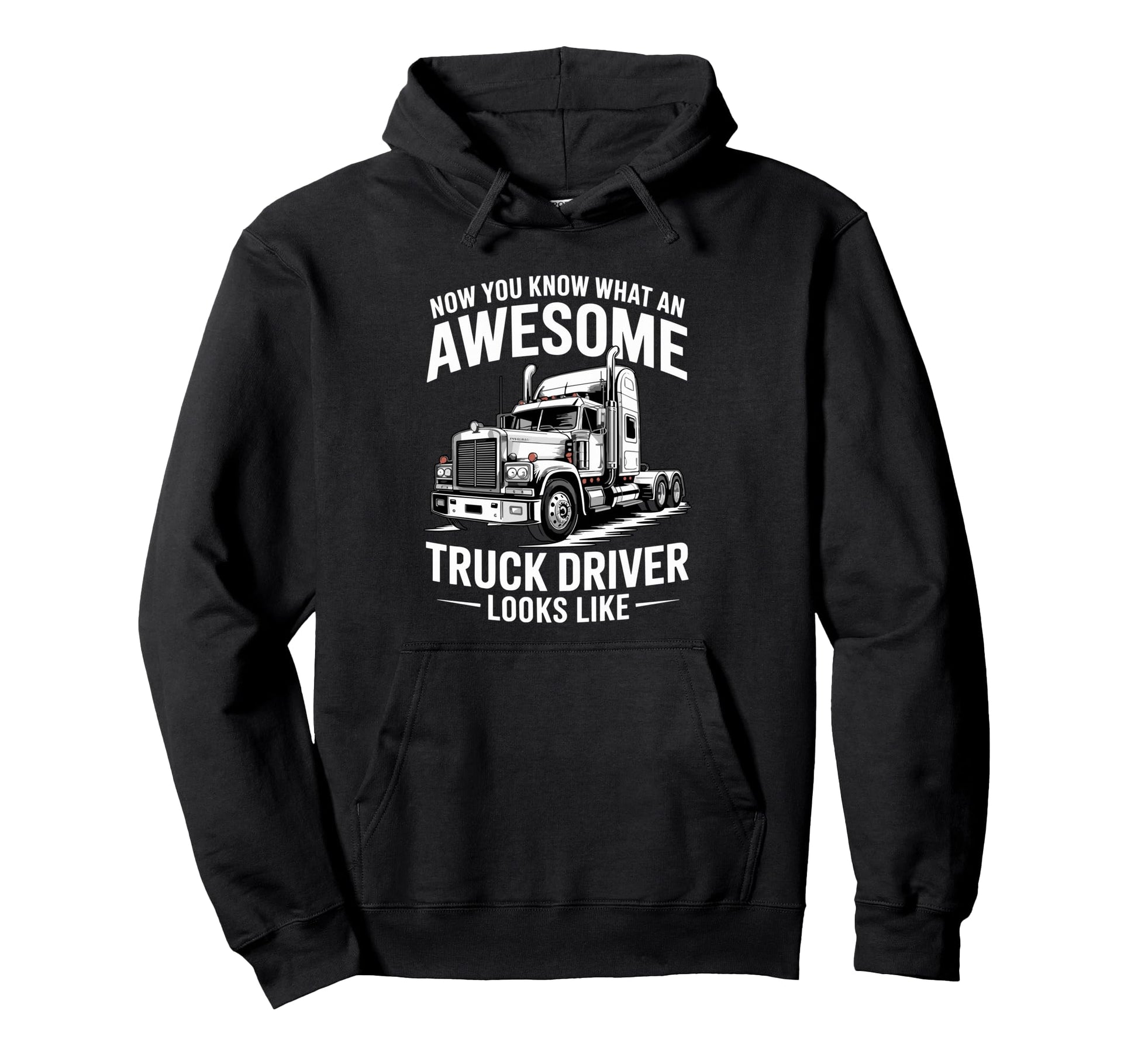 Best Truck Driver Art Dad Hoodie - Casual Everyday Wear for Adults - T-Shirt, Sweatshirt, Hoodie