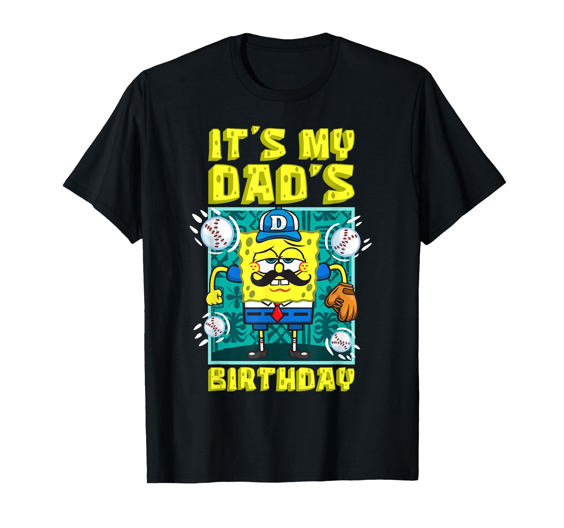 Spongebob My Dads Birthday Baseball T-Shirt - Aesthetic Graphic for Adults - T-Shirt, Sweatshirt, Hoodie