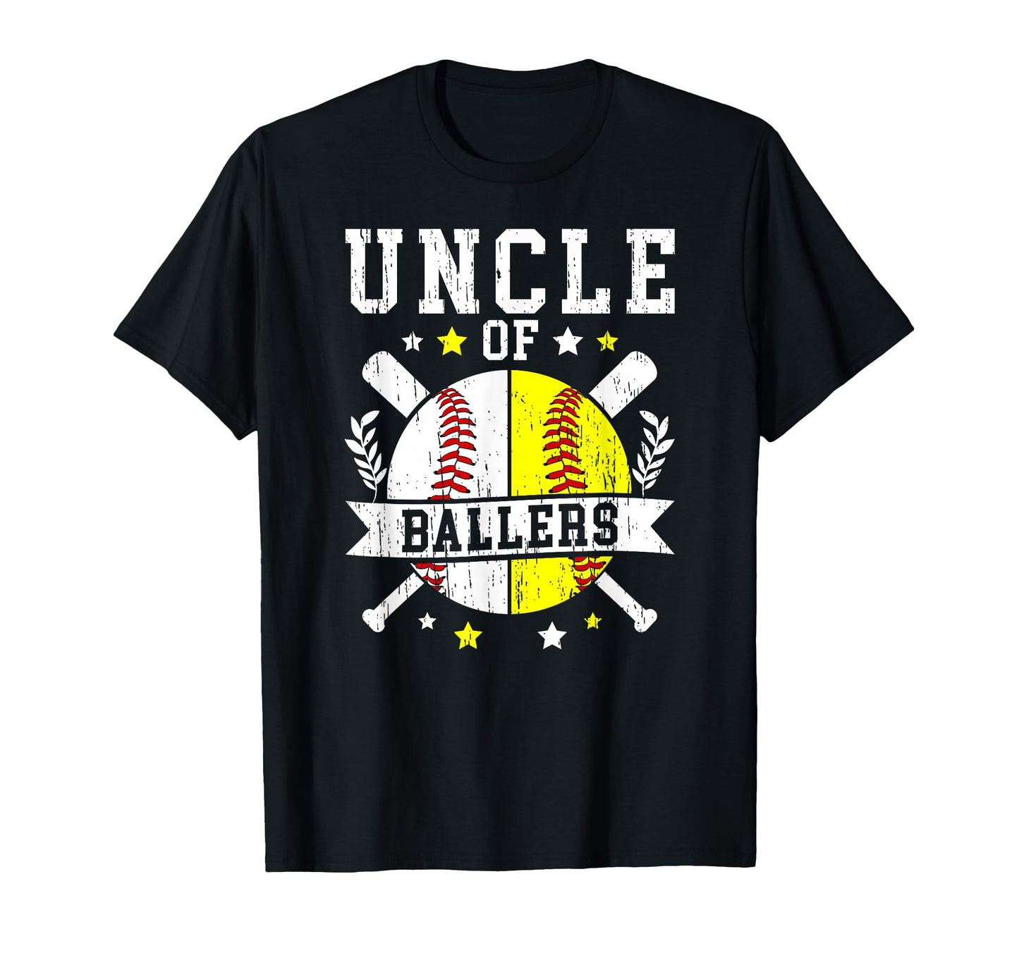 Uncle Ballers Softball Baseball Uncle T-Shirt - Minimalist Print Unisex - T-Shirt, Sweatshirt, Hoodie