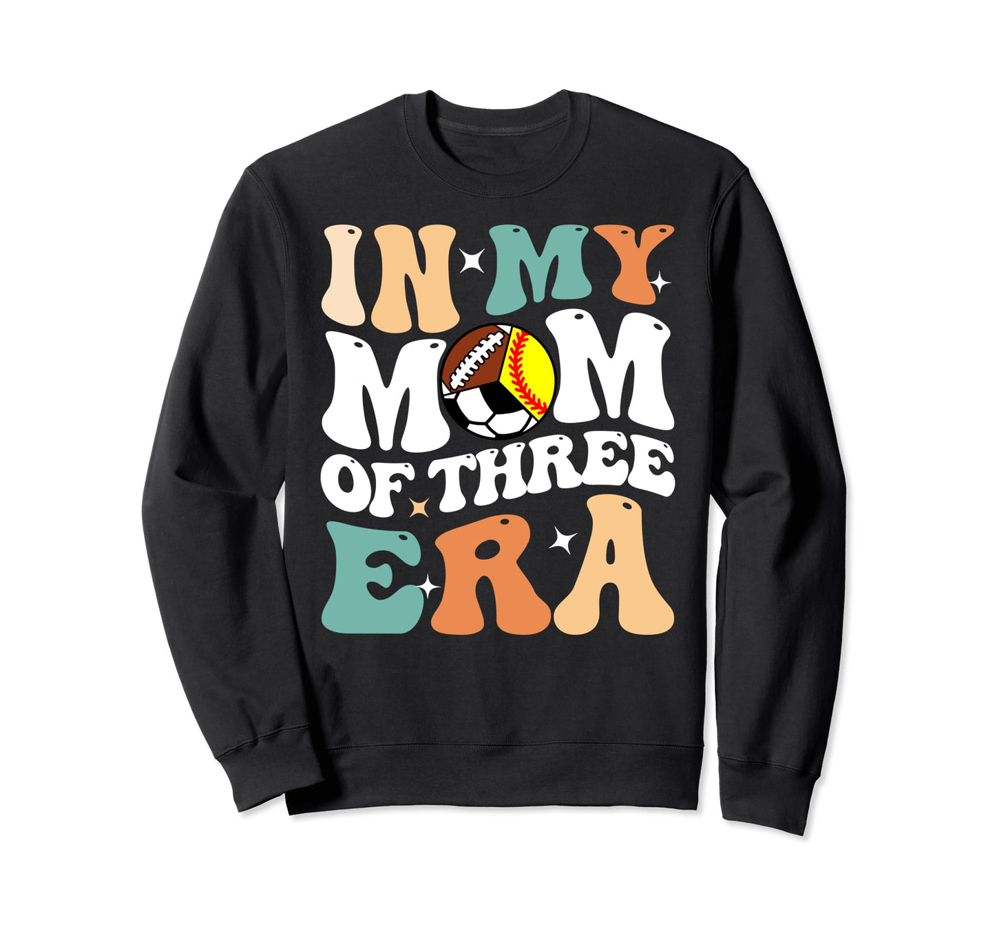 My Mom Three Era Funny Softball Sweatshirt - Graphic Print for Adults - T-Shirt, Sweatshirt, Hoodie