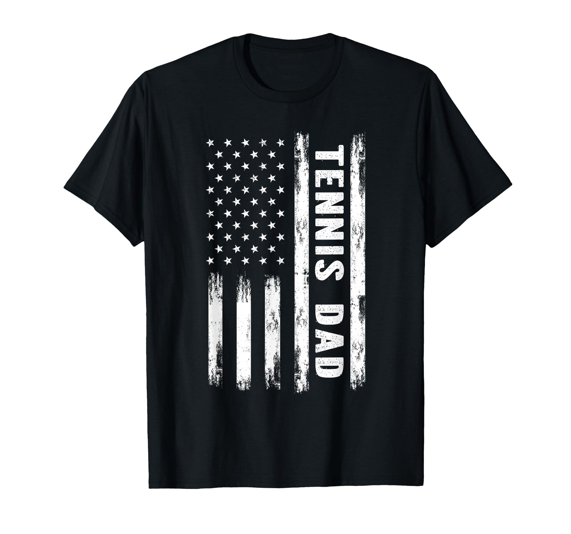 Tennis Dad American Flag Grunge T-Shirt - Aesthetic Graphic for Adults - T-Shirt, Sweatshirt, Hoodie