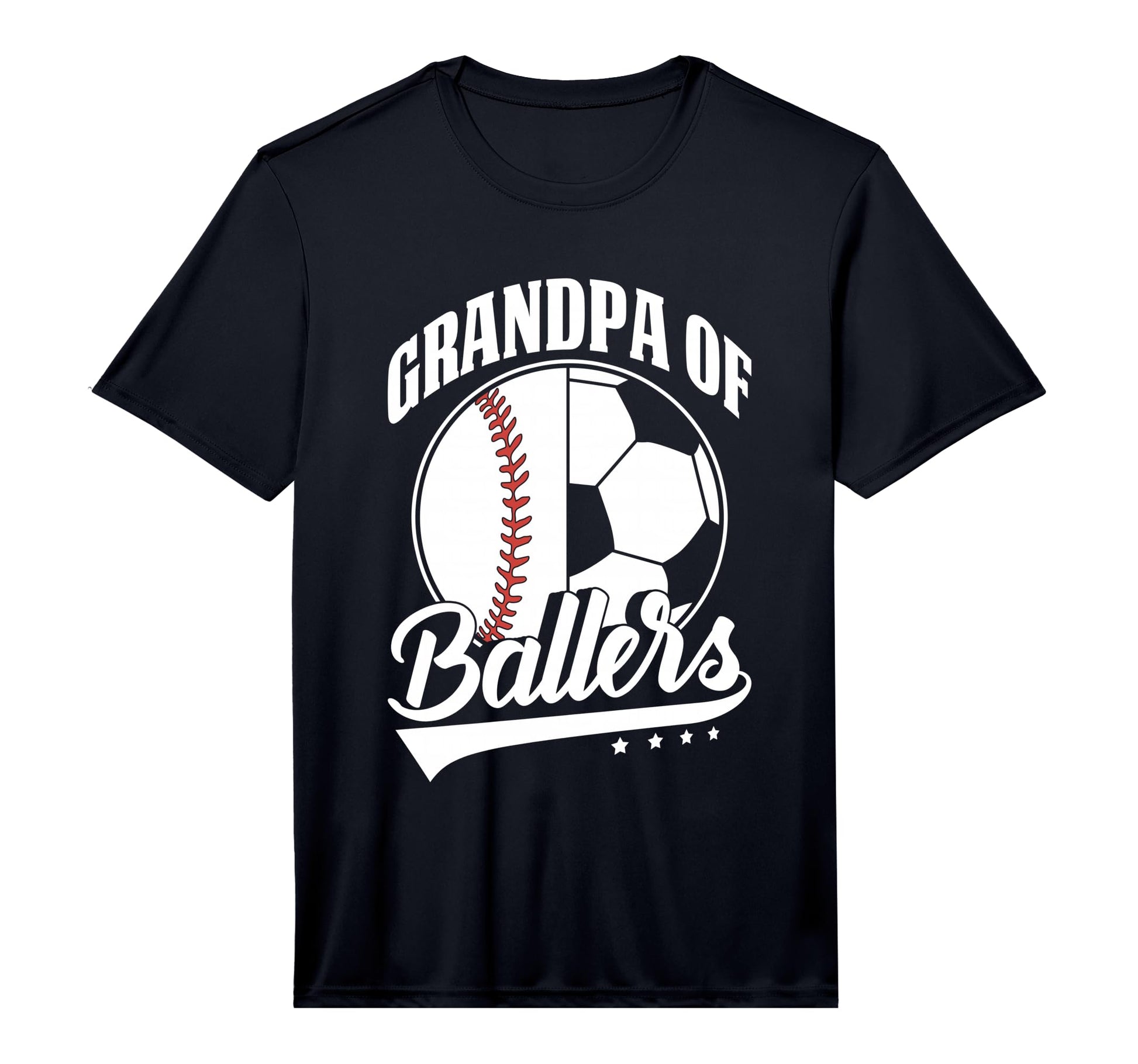 Mens Grandpa Ballers Soccer Baseball T-Shirt - Minimalist Print Unisex - T-Shirt, Sweatshirt, Hoodie