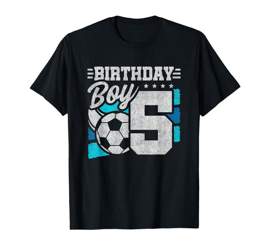5Th Birthday Soccer Party 5 Year Old T-Shirt - Graphic Print for Adults - T-Shirt, Sweatshirt, Hoodie