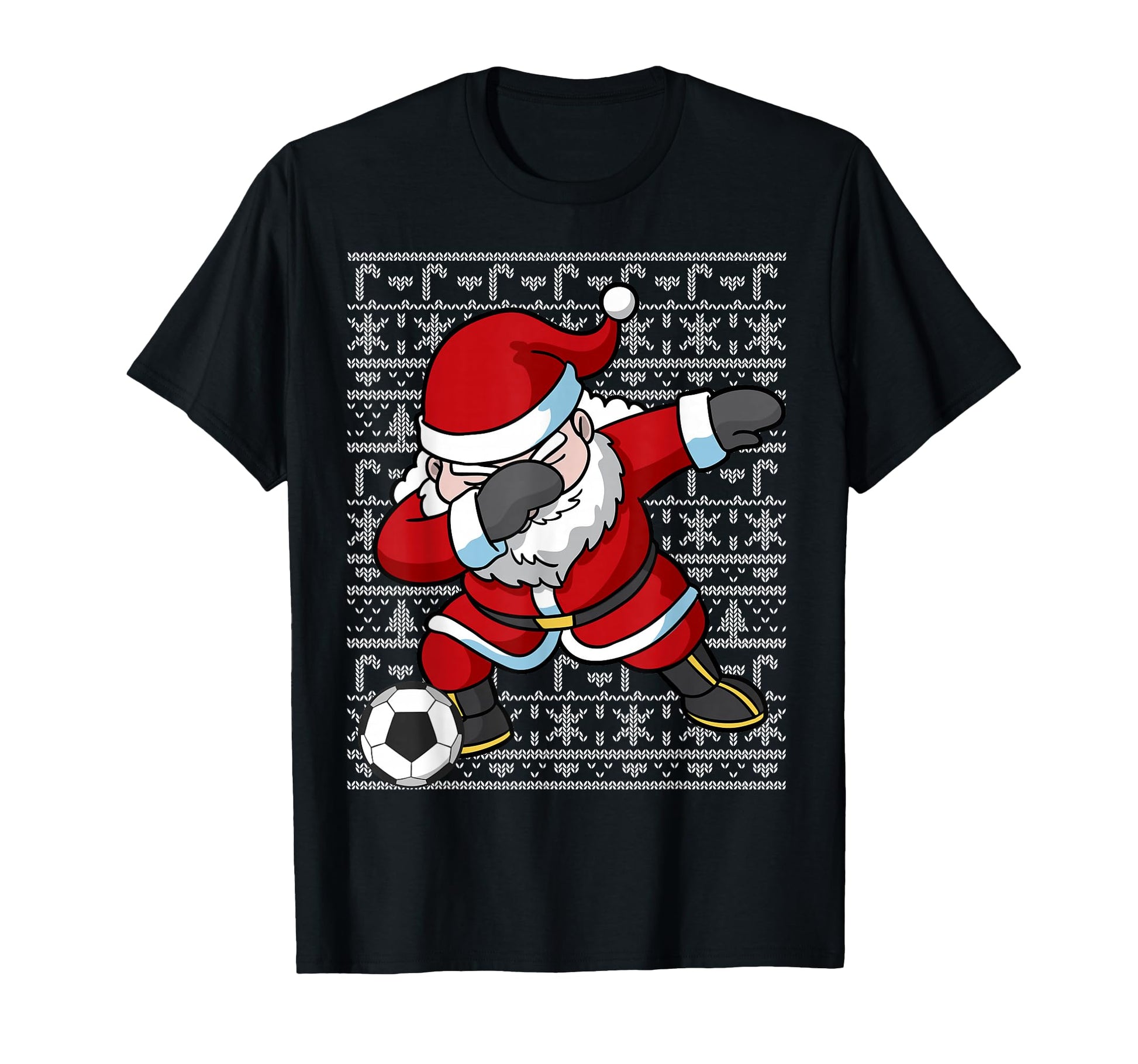 Dabbing Santa Claus Soccer Dab Dance Team T-Shirt - Custom Art Print Unisex - T-Shirt, Sweatshirt, Hoodie