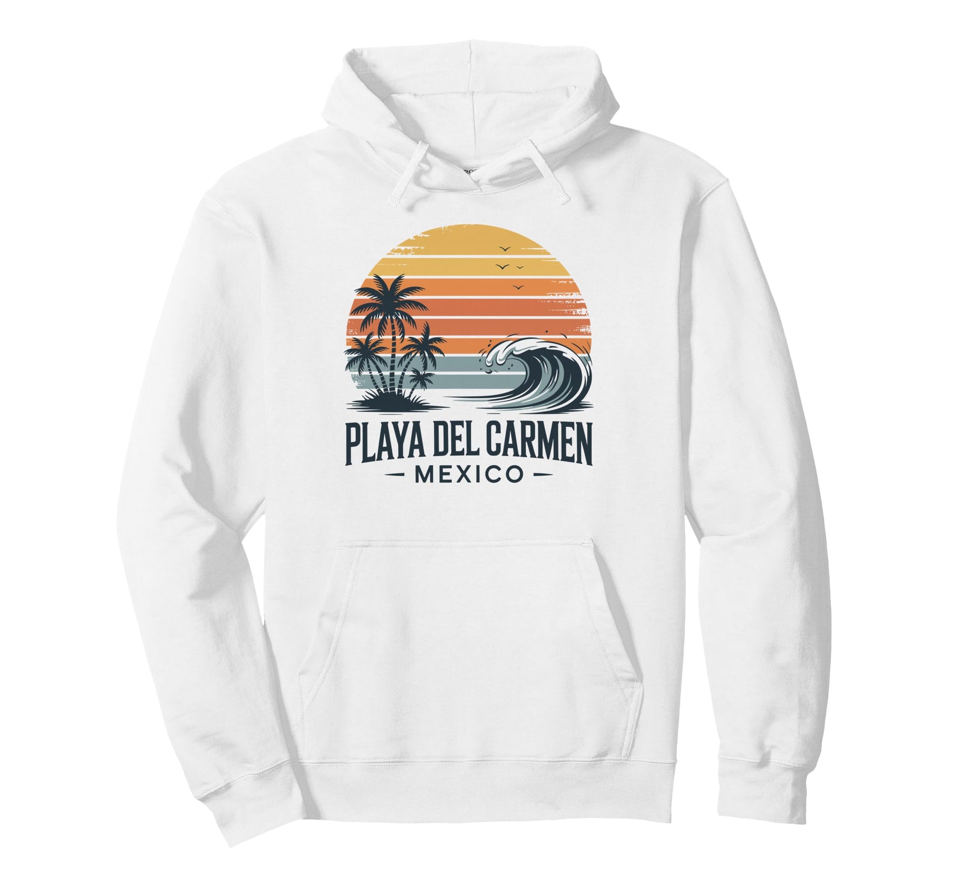 Playa Del Carmen Mexico Beach Summer Hoodie - Minimalist Print for Adults - T-Shirt, Sweatshirt, Hoodie