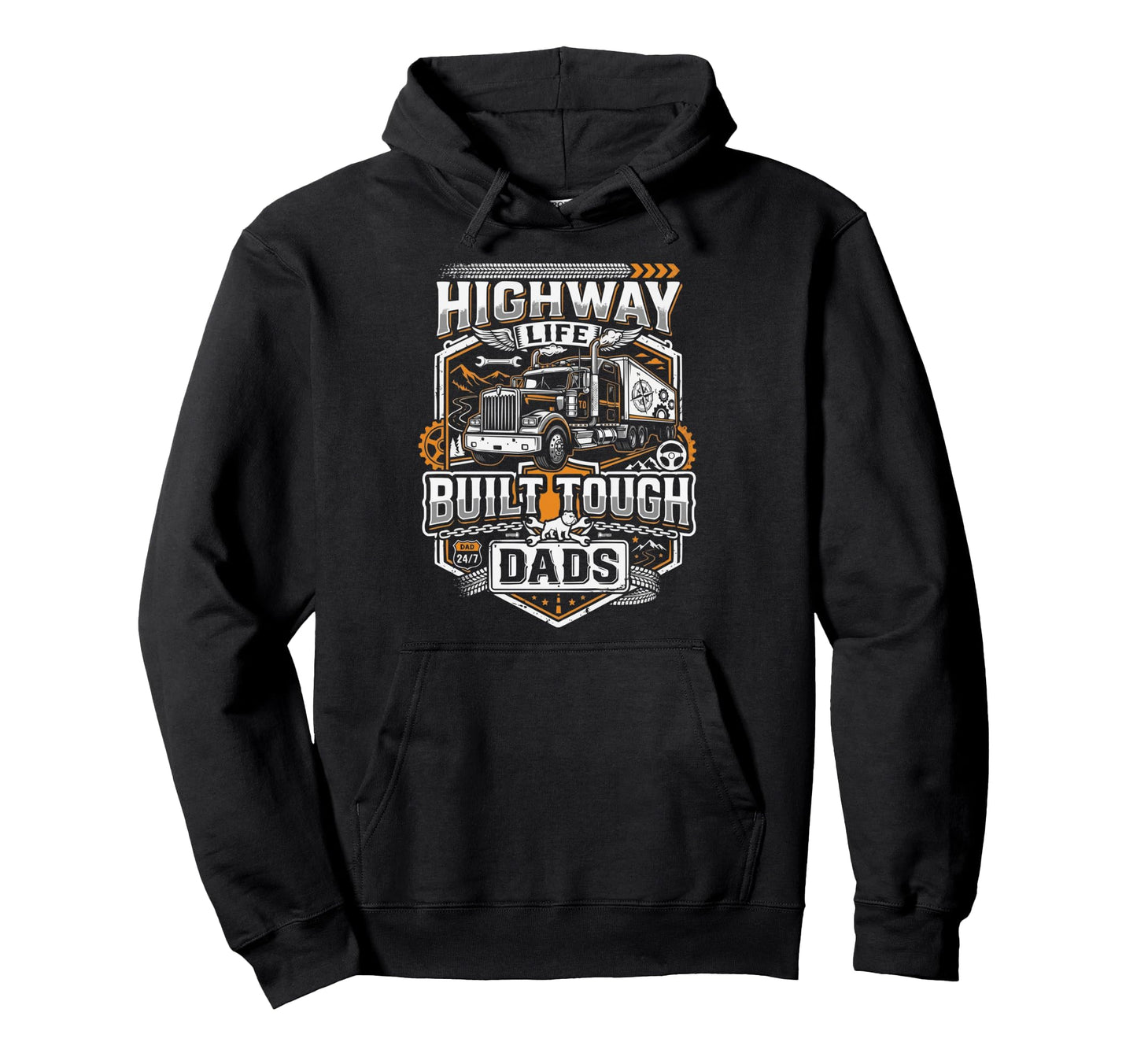 Truck Driver Dad Trucker Daddy Hoodie - Casual Everyday Wear Men Women - T-Shirt, Sweatshirt, Hoodie