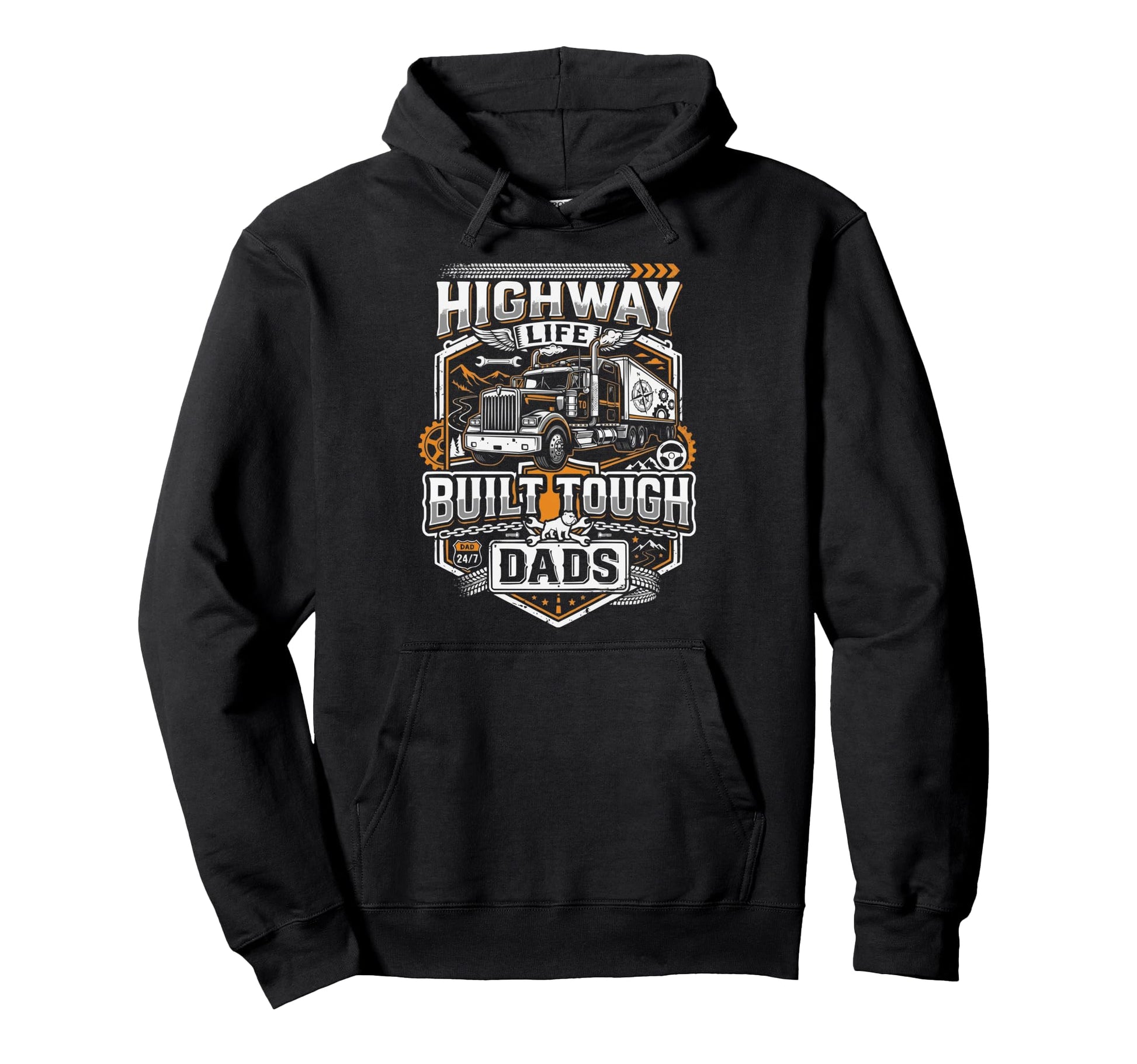 Truck Driver Dad Trucker Daddy Hoodie - Casual Everyday Wear Men Women - T-Shirt, Sweatshirt, Hoodie
