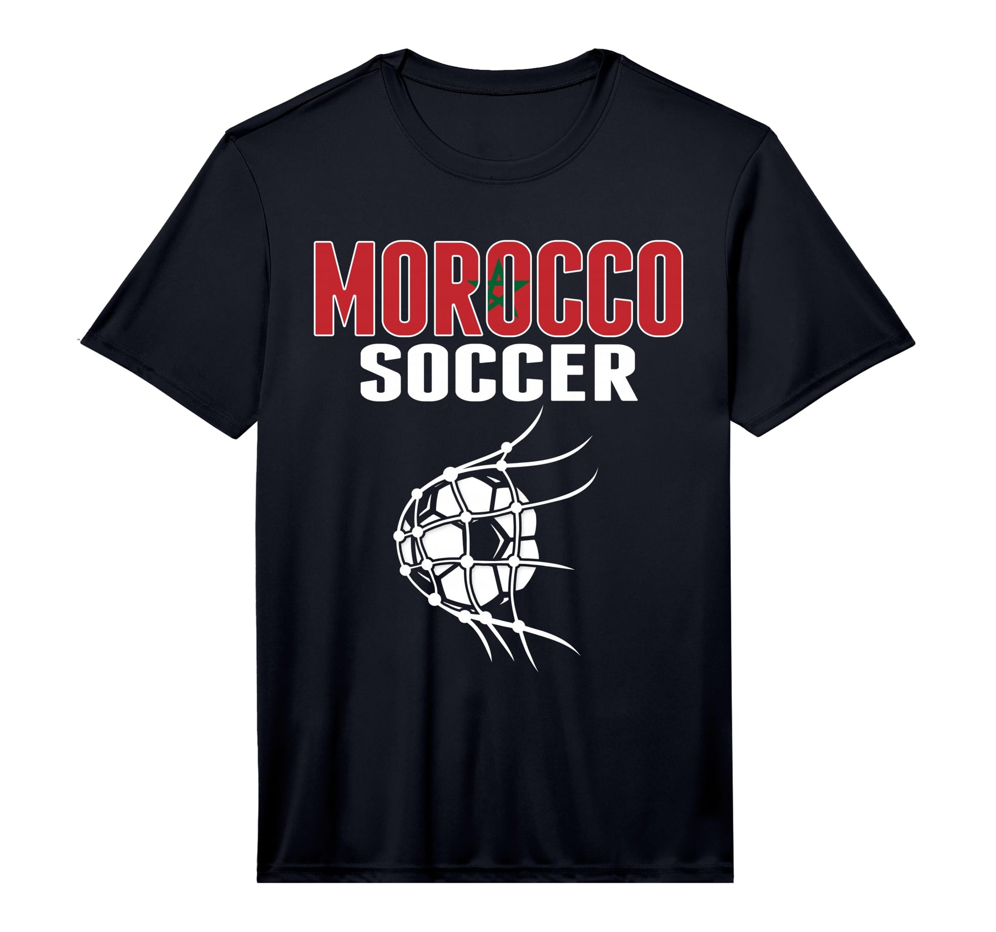 Morocco Soccer Ball Net Moroccan T-Shirt - Novelty Apparel for Adults - T-Shirt, Sweatshirt, Hoodie