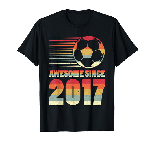 Awesome Since 2017 Soccer 9Th T-Shirt - Novelty Apparel for Adults - T-Shirt, Sweatshirt, Hoodie