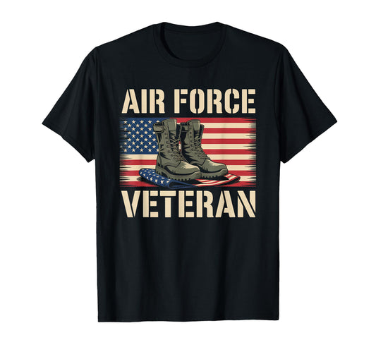 Air Force Veteran Us American Flag T-Shirt - Streetwear Style for Adults - T-Shirt, Sweatshirt, Hoodie