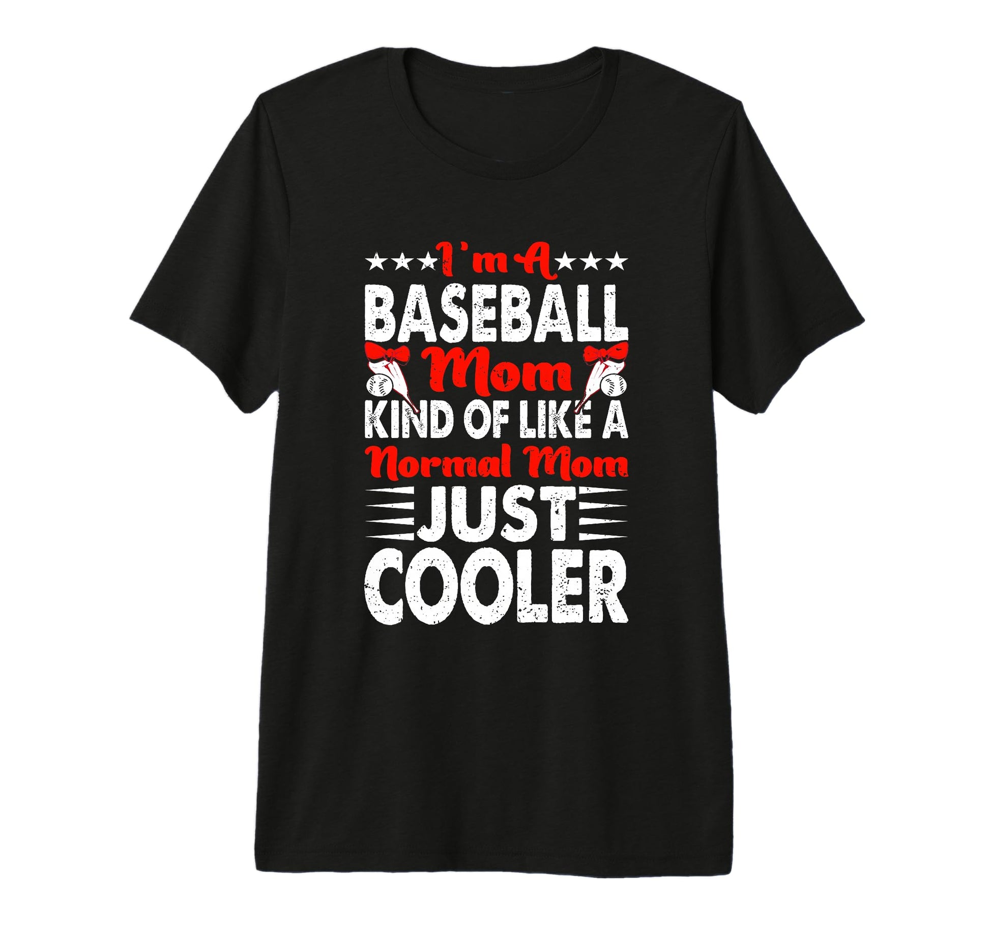 Im Baseball Mom Kind Like Normal Mom T-Shirt - Custom Art Print for Adults - T-Shirt, Sweatshirt, Hoodie