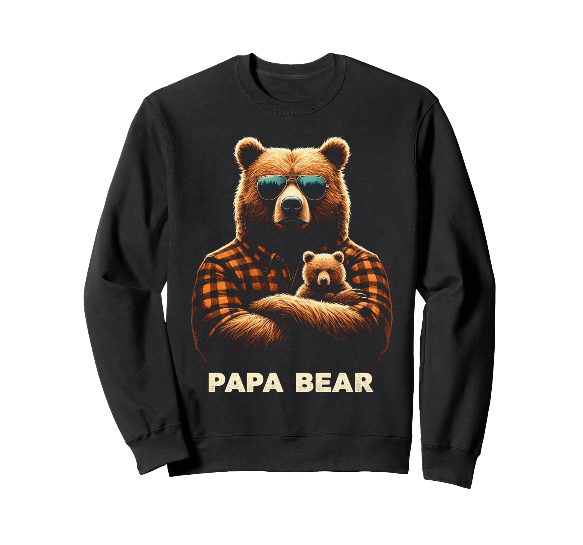 Papa Bear Funny Bears Animal Lover Dad Sweatshirt - Graphic Print Unisex - T-Shirt, Sweatshirt, Hoodie