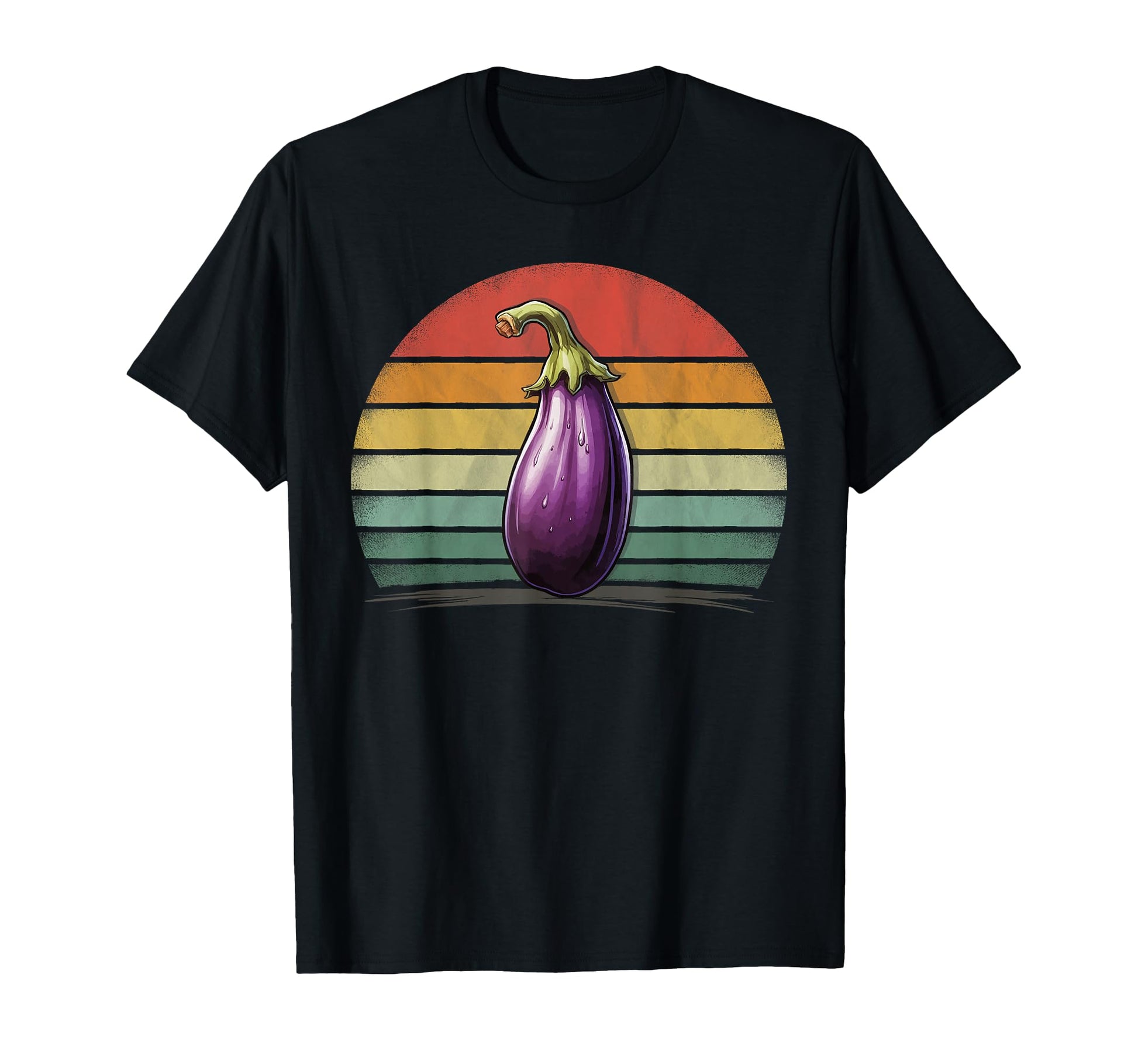 Eggplant Vegetable Distressed Eggplant T-Shirt - Graphic Print Men Women - T-Shirt, Sweatshirt, Hoodie