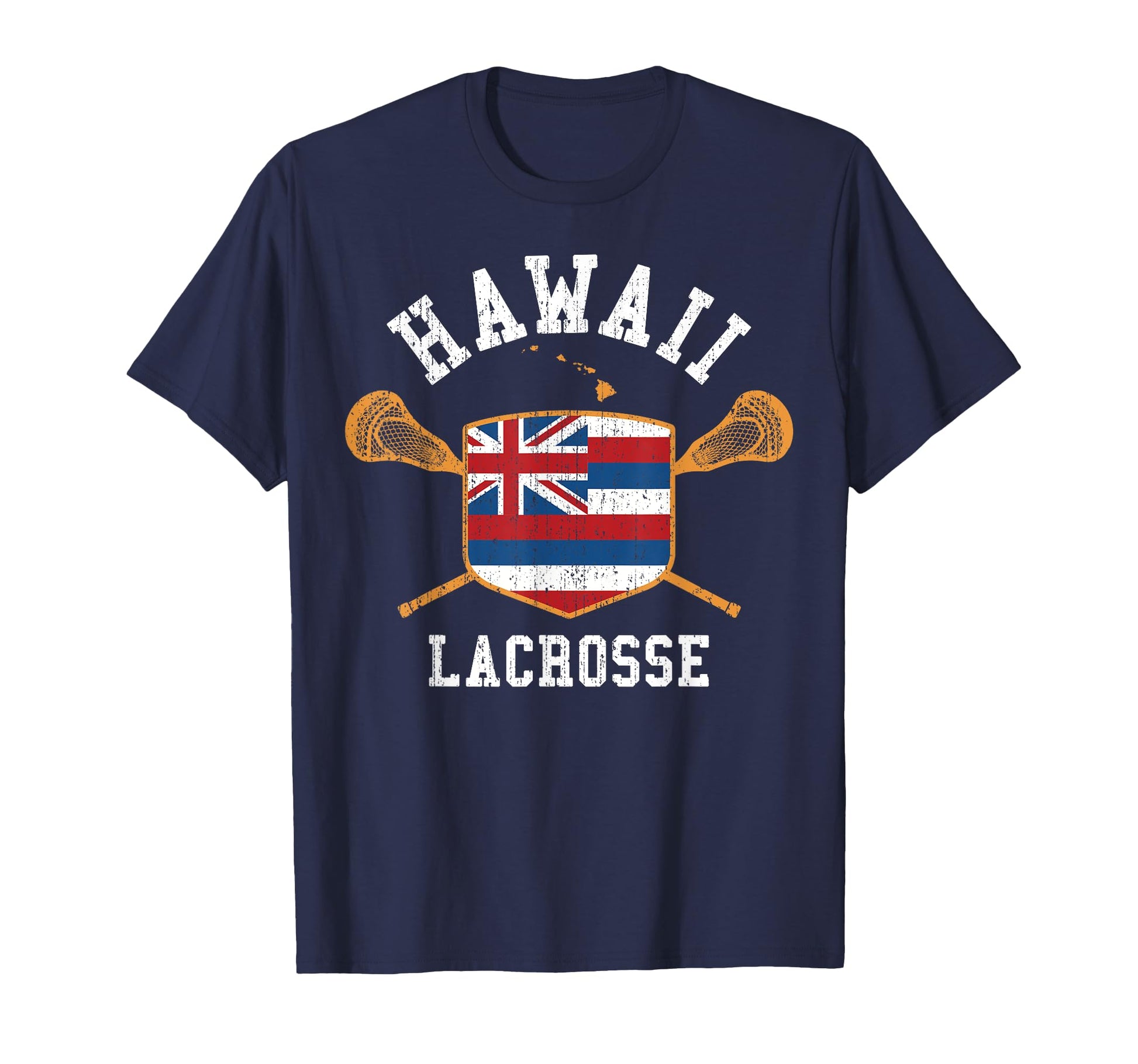 Hawaii Lacrosse Aloha State Flag Lax T-Shirt - Custom Art Print Men Women - T-Shirt, Sweatshirt, Hoodie