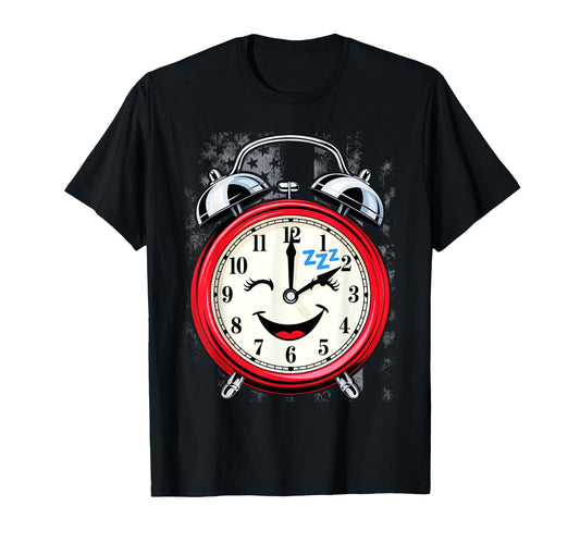 Alarm Clock Face Sleeping Funny T-Shirt - Streetwear Style Men Women - T-Shirt, Sweatshirt, Hoodie