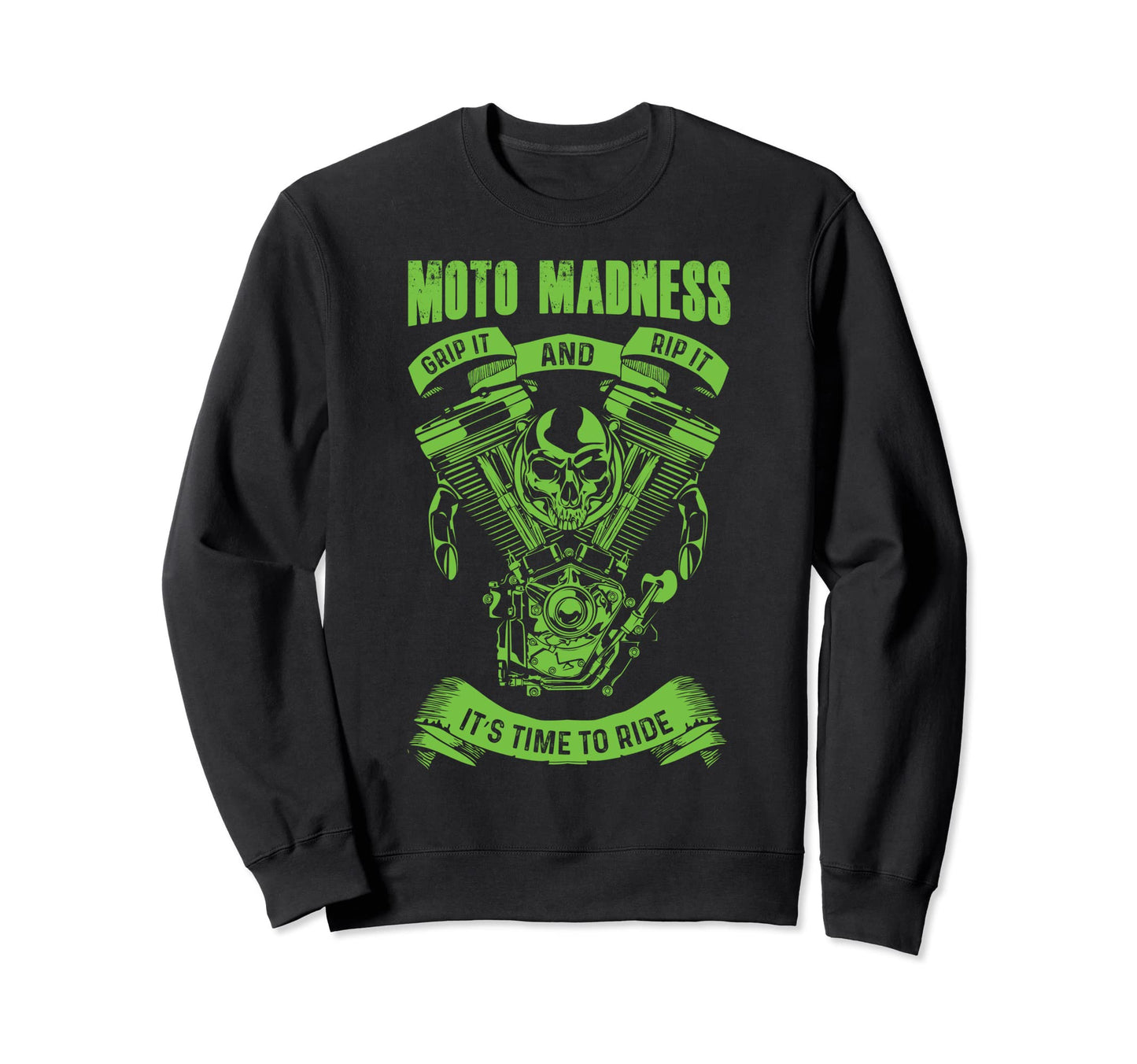 Moto Madness Dad And Biker Sweatshirt - Casual Everyday Wear for Adults - T-Shirt, Sweatshirt, Hoodie