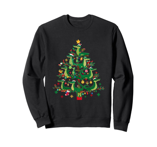 Alligator Lover Matching Santa Sweatshirt - Casual Everyday Wear Men Women - T-Shirt, Sweatshirt, Hoodie