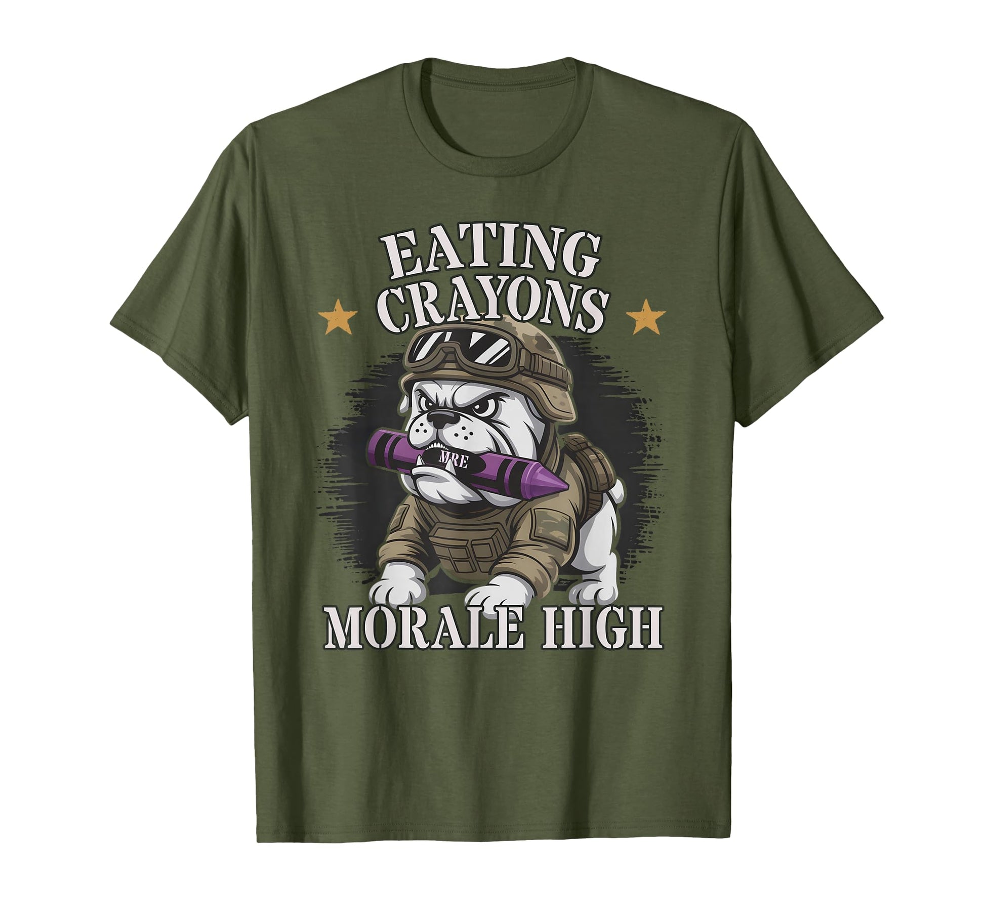 Funny Eating Crayons Morale High Corp T-Shirt - Novelty Apparel Men Women - T-Shirt, Sweatshirt, Hoodie