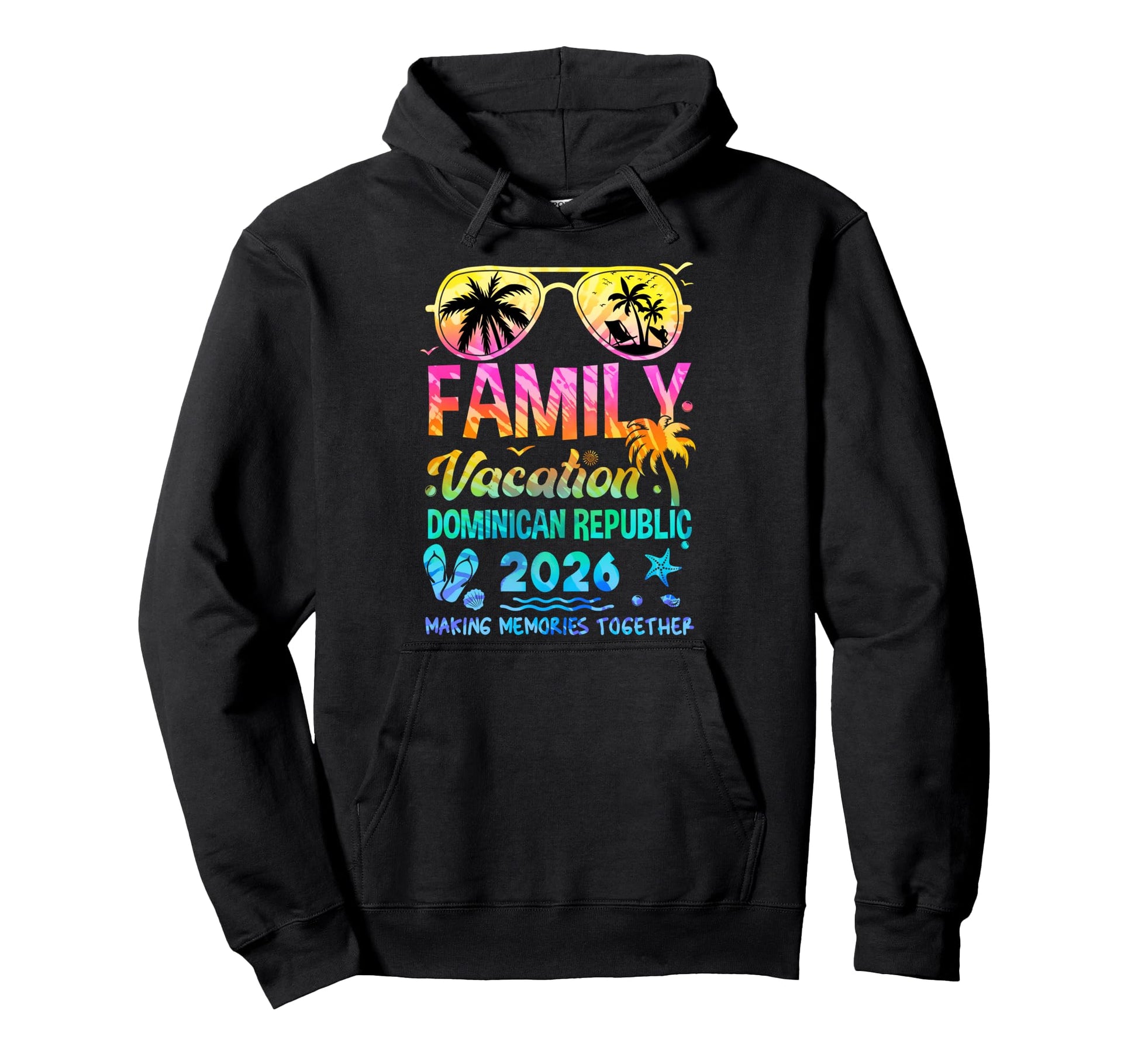 Family Vacation 2026 Dominican Hoodie - Custom Art Print for Adults - T-Shirt, Sweatshirt, Hoodie