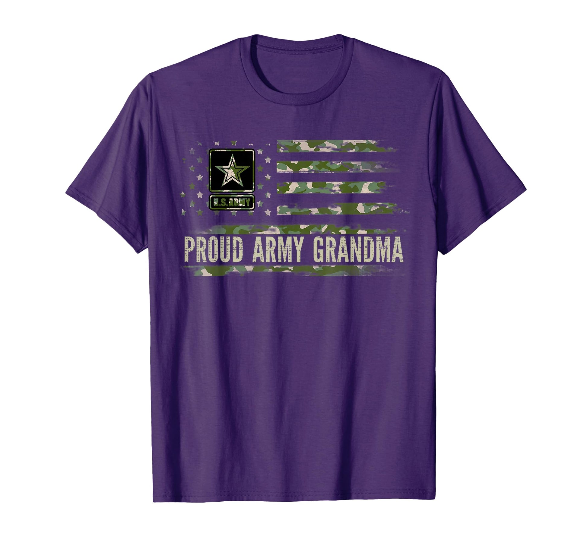 Proud Army Grandma Camo American Flag T-Shirt - Unique Graphic for Adults - T-Shirt, Sweatshirt, Hoodie