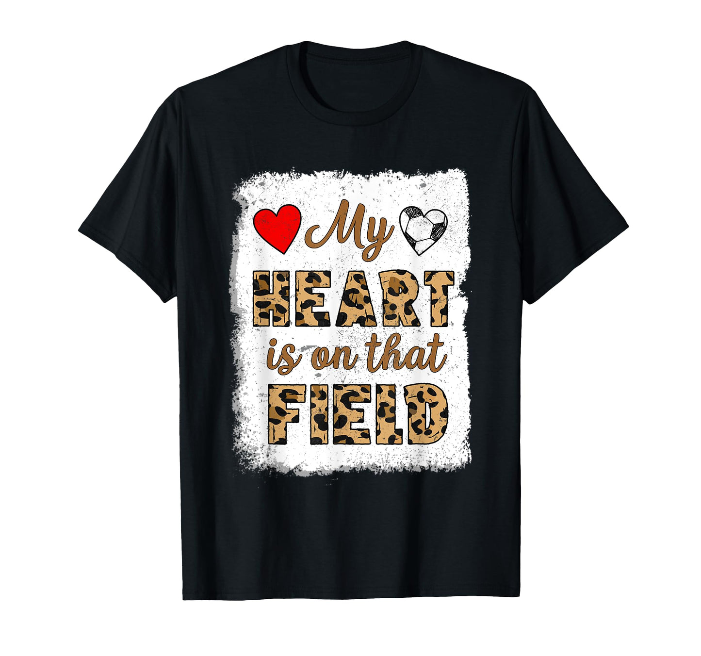 Soccer Player Mom Soccer Leopard Cheetah T-Shirt - Custom Art Print Unisex - T-Shirt, Sweatshirt, Hoodie