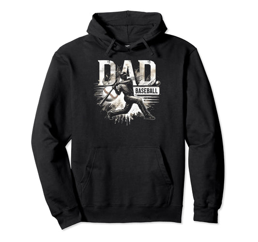 Baseball Dad Fathers Day Hoodie - Trendy Graphic Men Women - T-Shirt, Sweatshirt, Hoodie