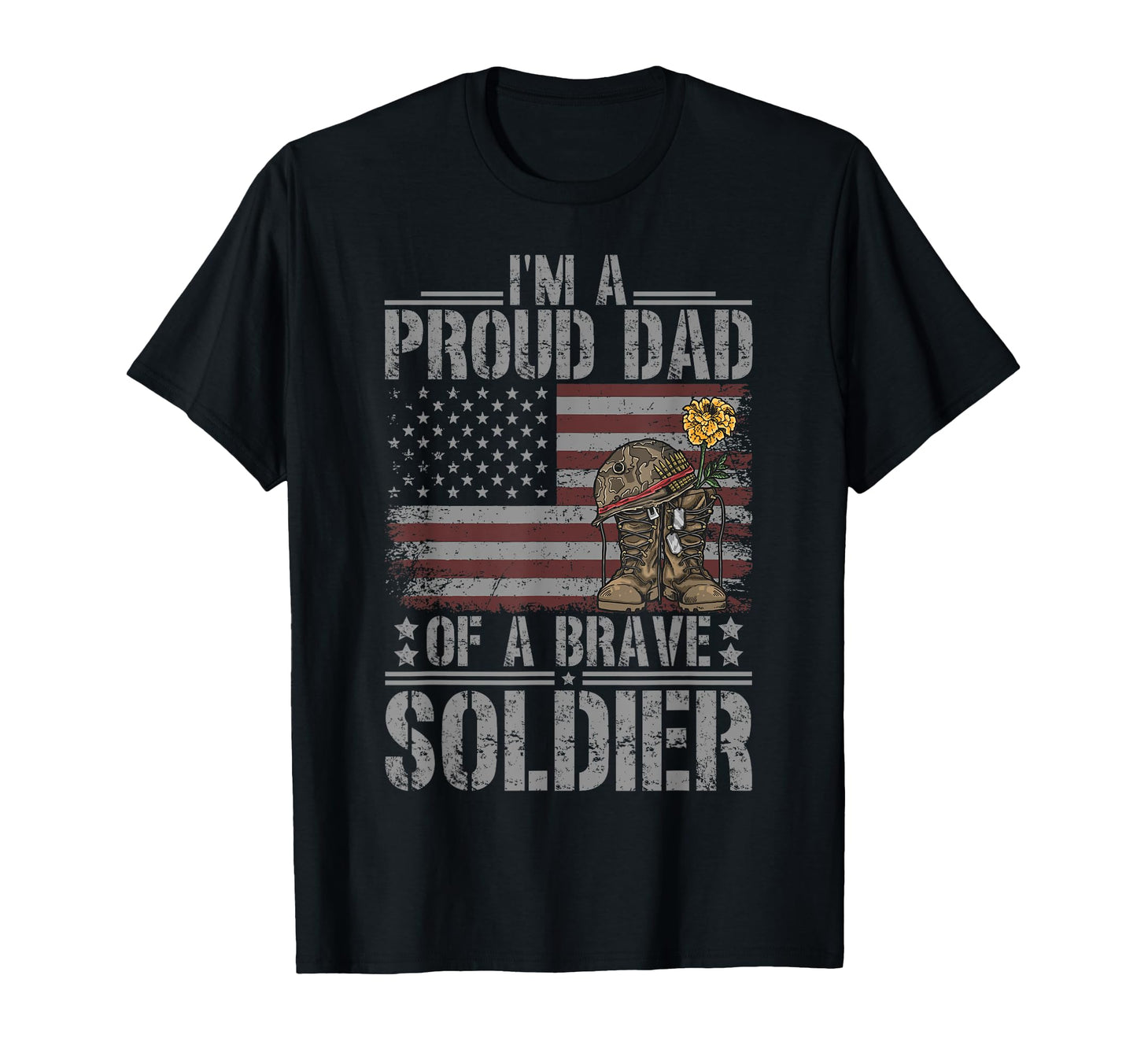 Im Proud Dad Military Dad Us Flag T-Shirt - Aesthetic Graphic Unisex - T-Shirt, Sweatshirt, Hoodie