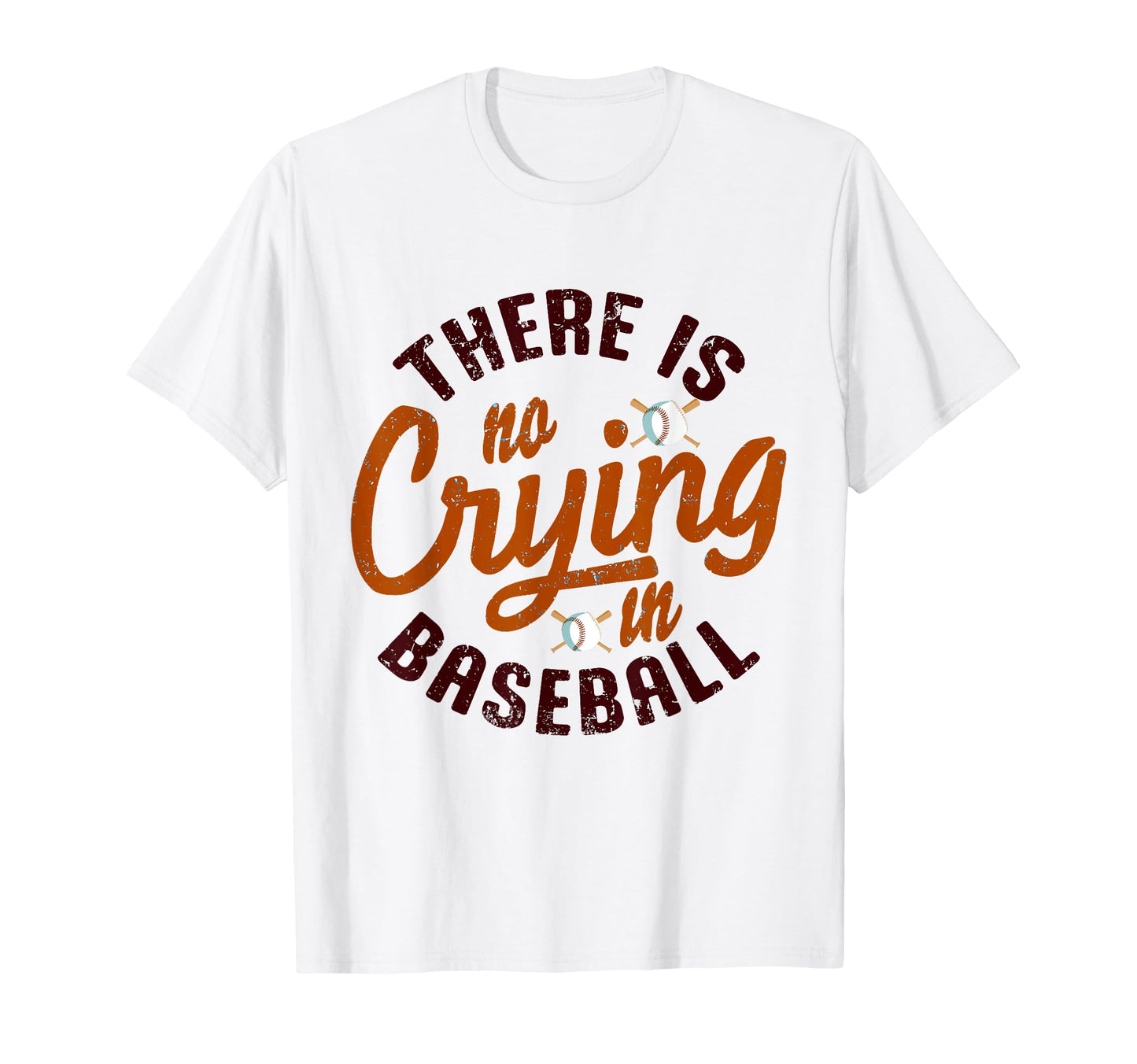 There Is No Crying Baseball Mom Dad T-Shirt - Aesthetic Graphic for Adults - T-Shirt, Sweatshirt, Hoodie
