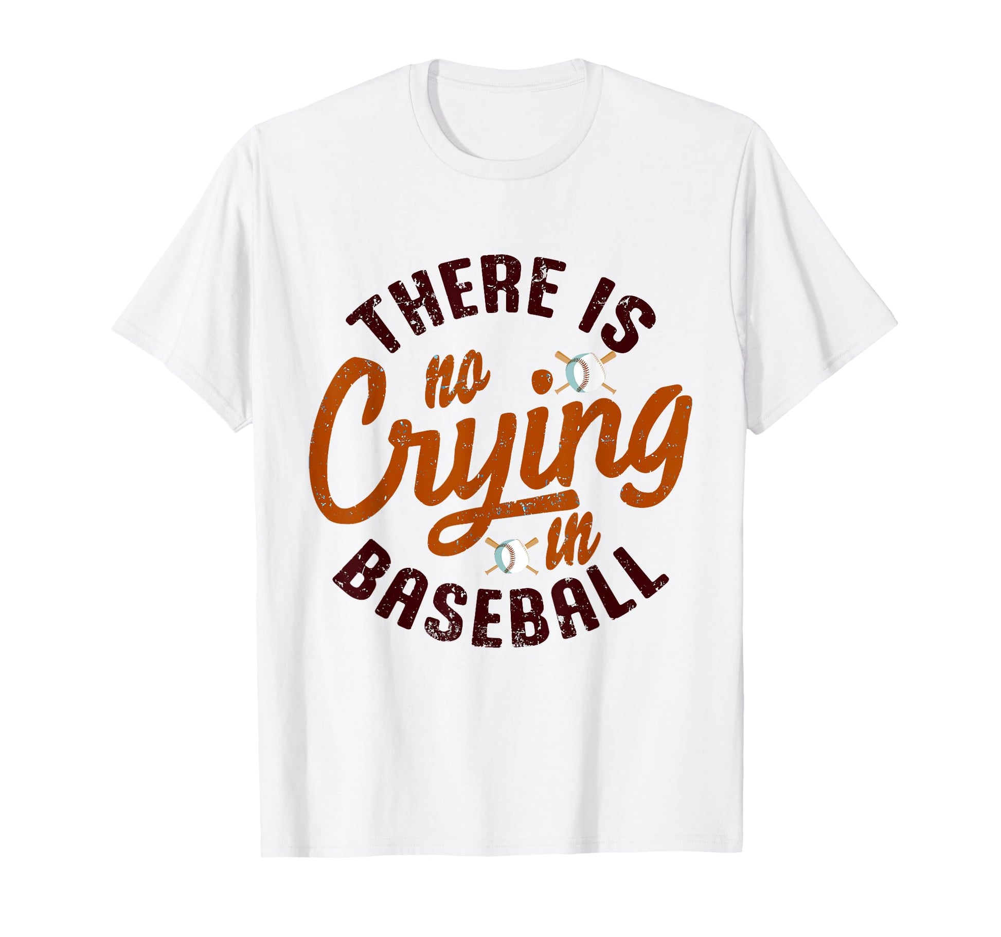 There Is No Crying Baseball Mom Dad T-Shirt - Aesthetic Graphic for Adults - T-Shirt, Sweatshirt, Hoodie