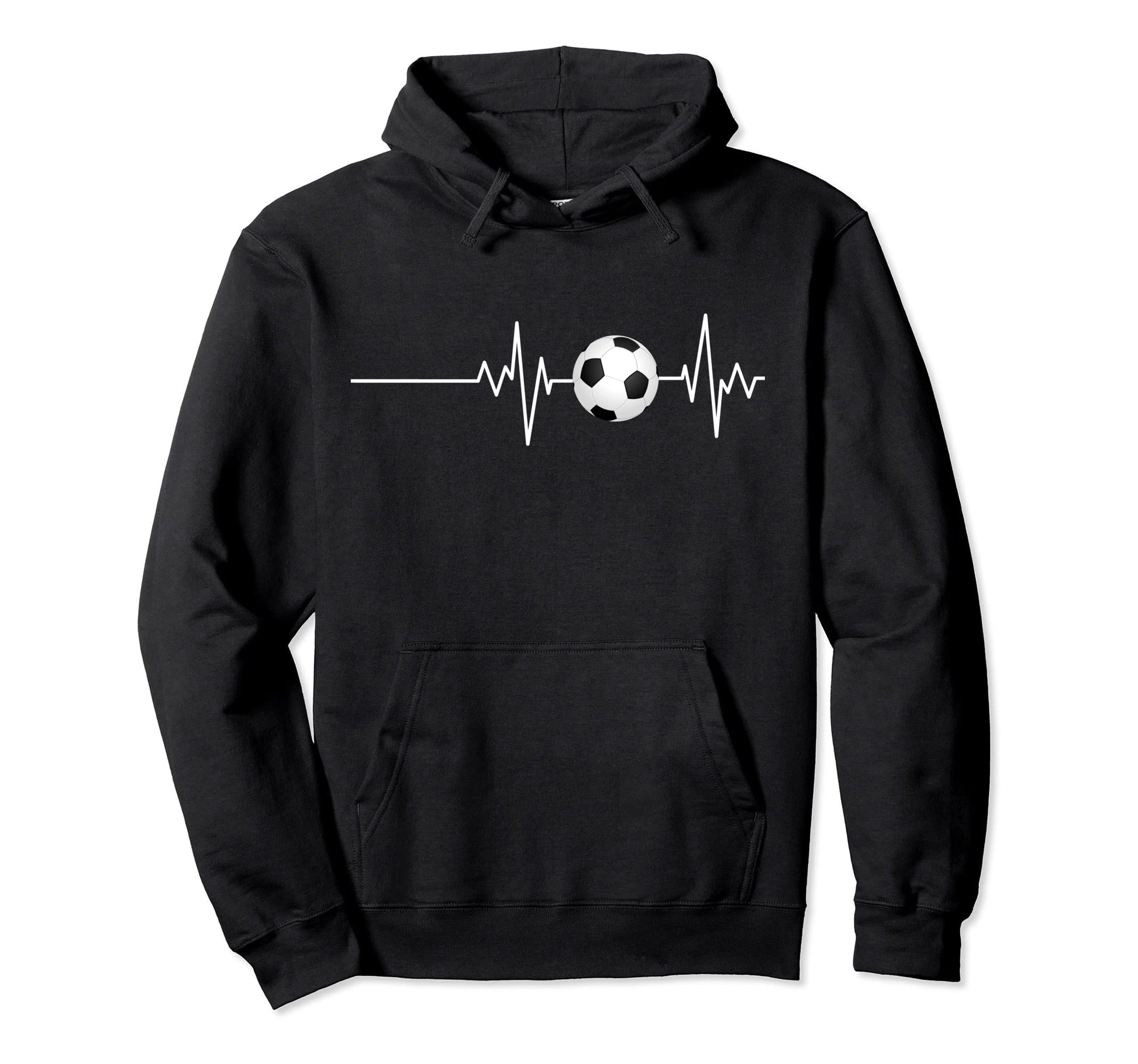 Soccer Heartbeat Soccer Player Soccer Hoodie - Minimalist Print for Adults - T-Shirt, Sweatshirt, Hoodie